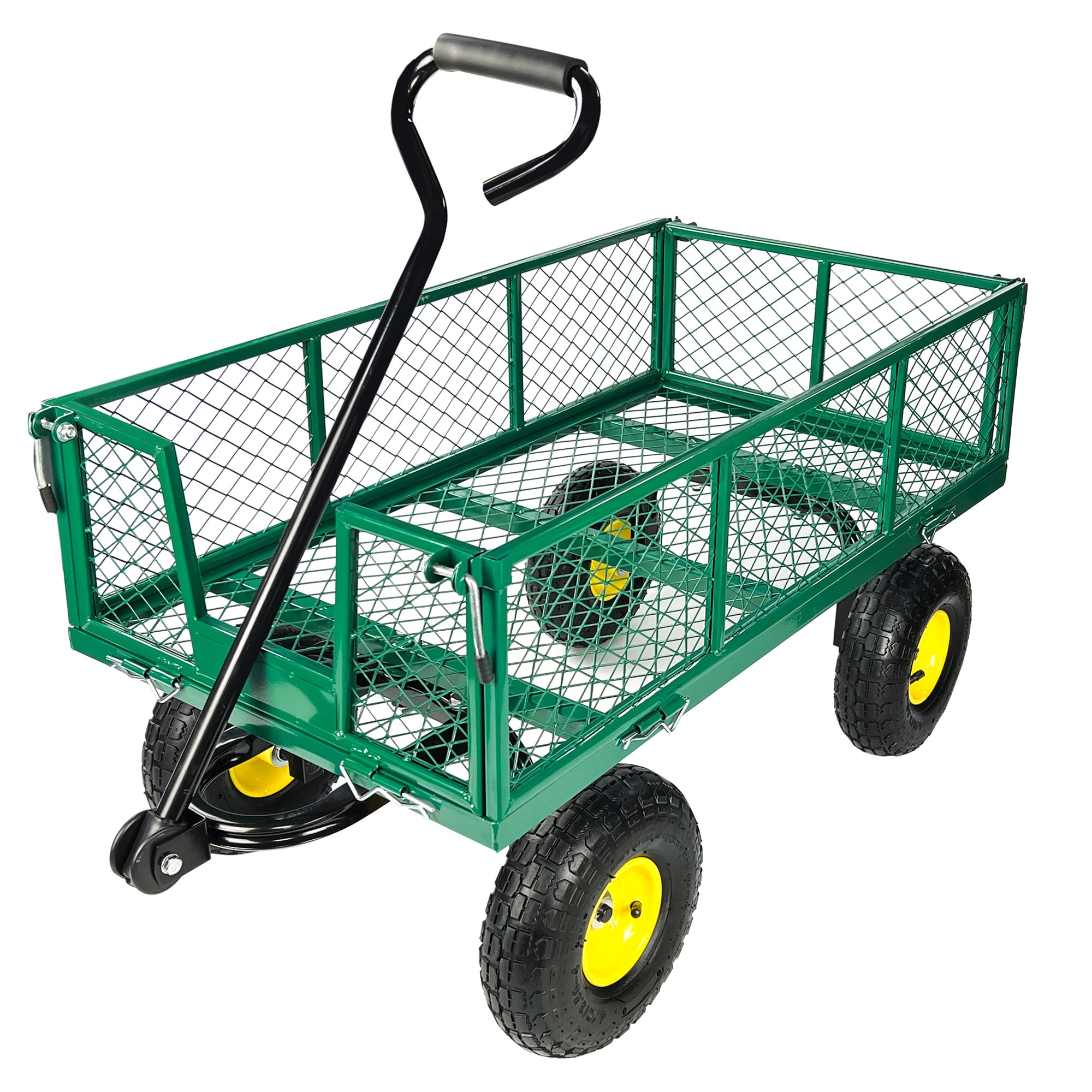 CESICIA FCOMS08G 4-cu ft 4 Wheel Steel Push Wheelbarrow