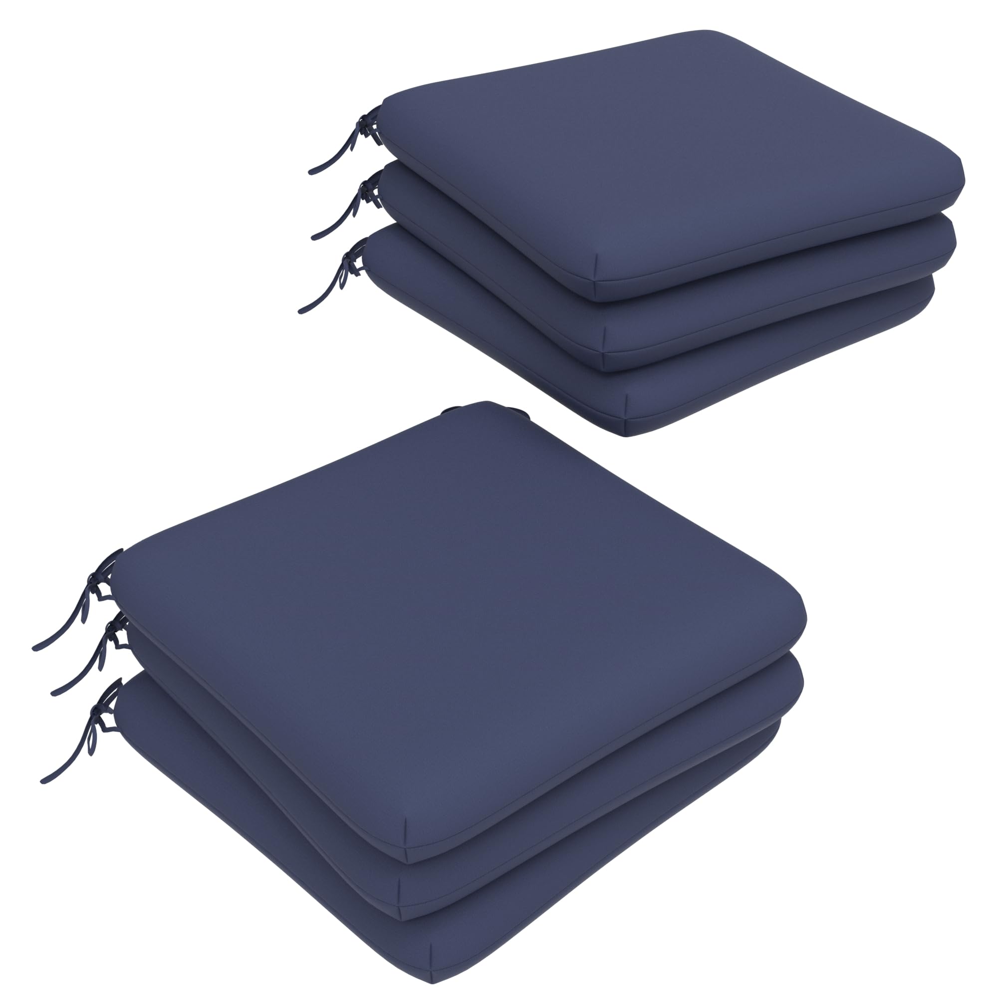 Covers & All Cover Rite Square Dining Chair Cushion Water Resistant UV Fade Resistant for Outdoor Furniture and Patio Dining Set of 6