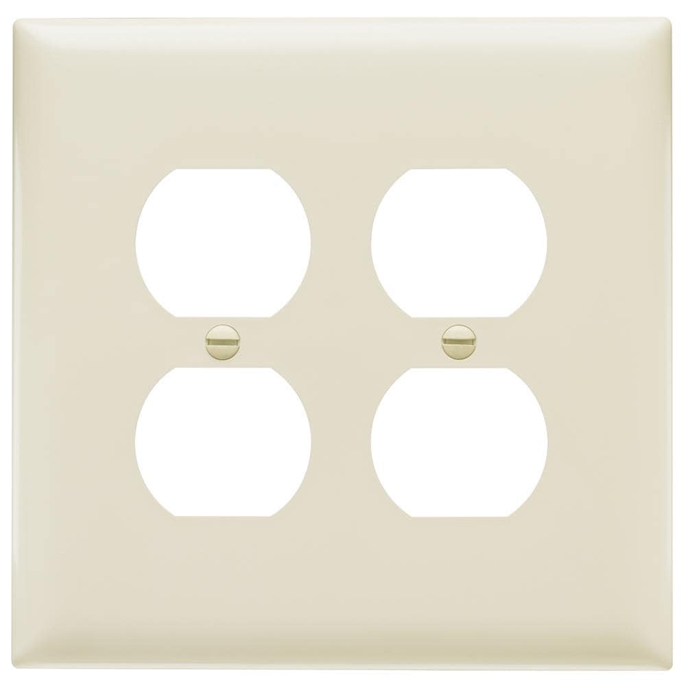 Legrand Pass And Seymour 2 Gang Jumbo Size Light Almond Nylon Indoor   00603944 