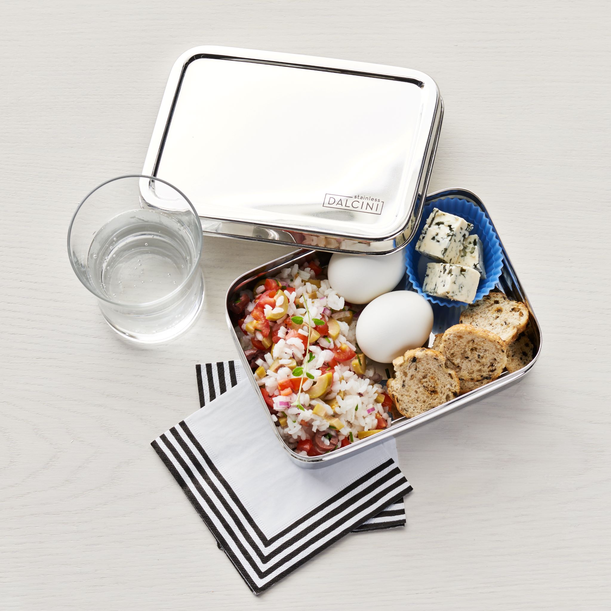 DALCINI Snack Stainless Steel Bpa-free Reusable Food Storage Container Set  with Lid in the Food Storage Containers department at