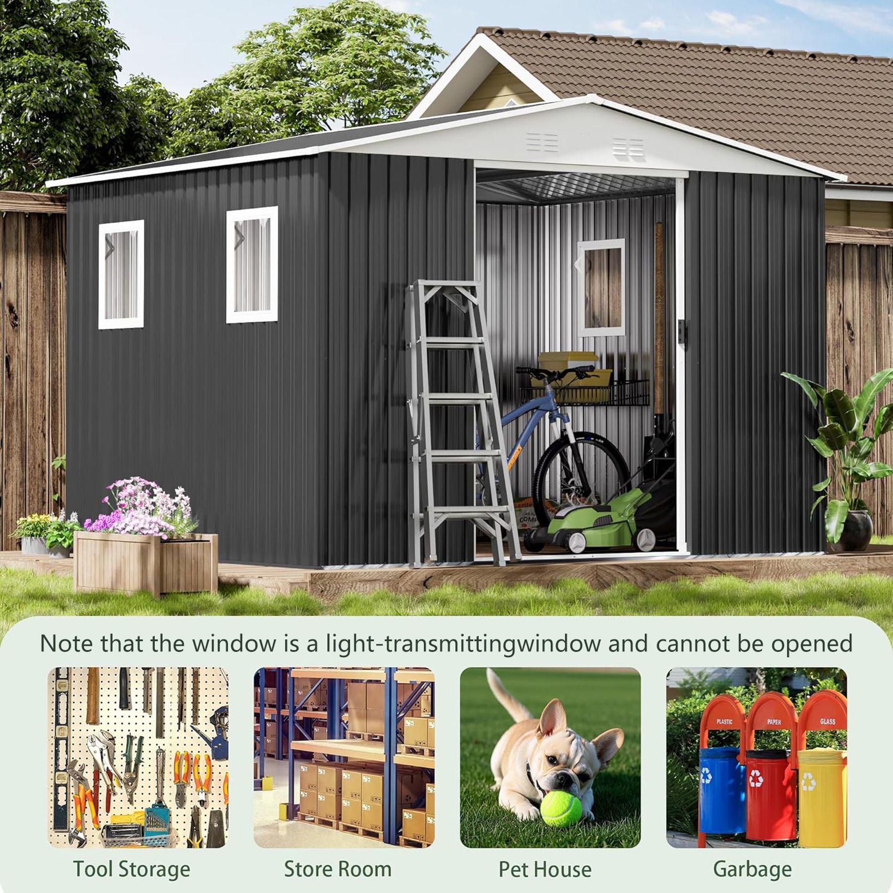 Blisstyle 23338FB1A9 Metal-Storage-Buildings-Sheds - View #5