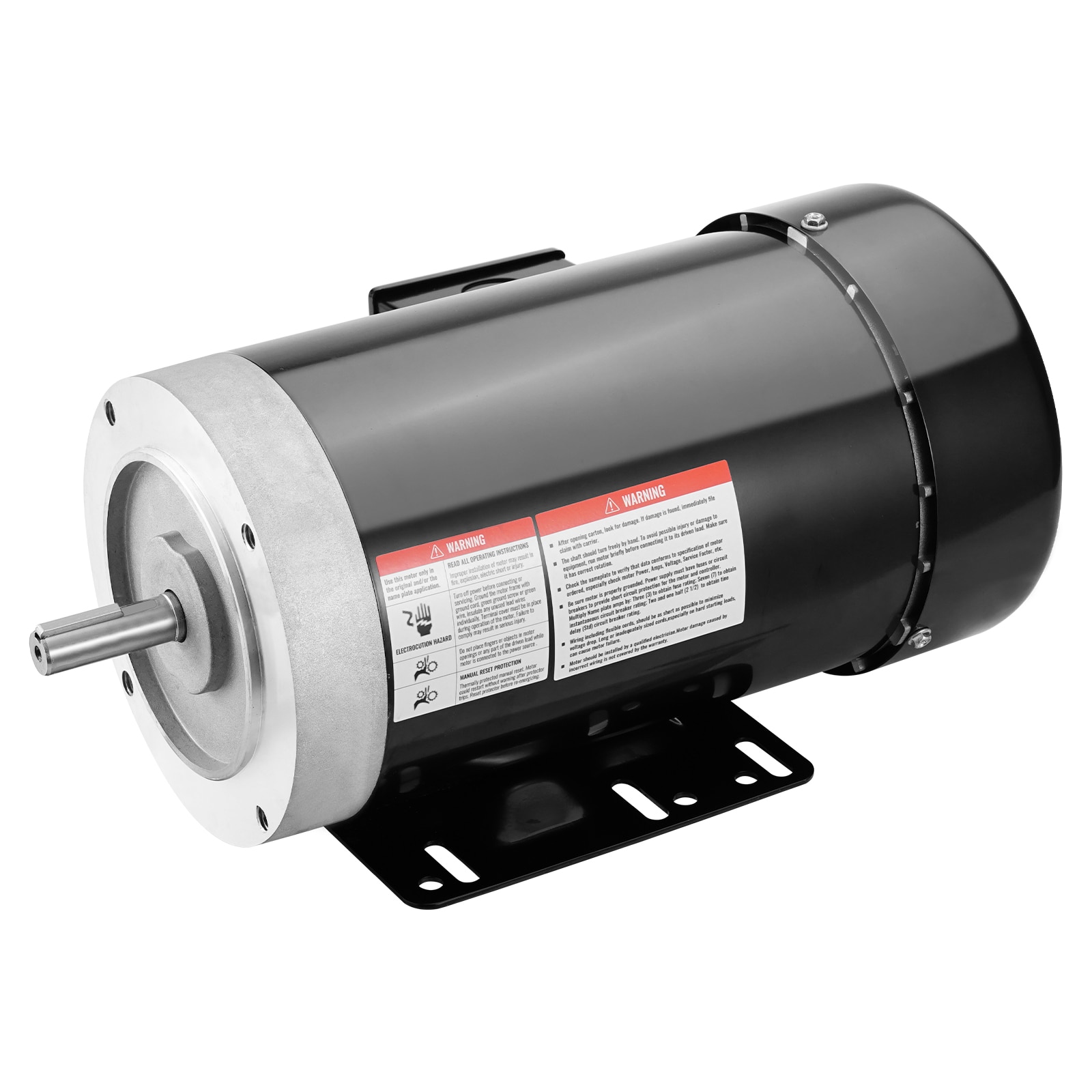 VEVOR TYJLNEMADJ34K085PV8 2HP Electric Motor 3450-RPM, Ac 230v/460v, 56c Frame, Air Compressor Motor 3-phase, 5/8-in Keyed Shaft, Cw/ccw Rotation For Agricultural Machinery and General Equipment