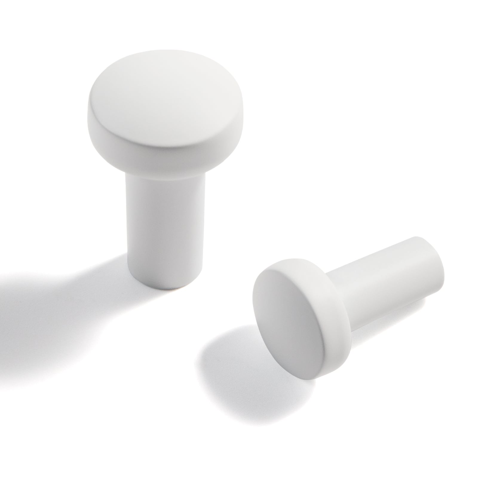 Miaokesen 1827W-DK 4/5-in White Novelty Modern Cabinet Knob 6 -Pack