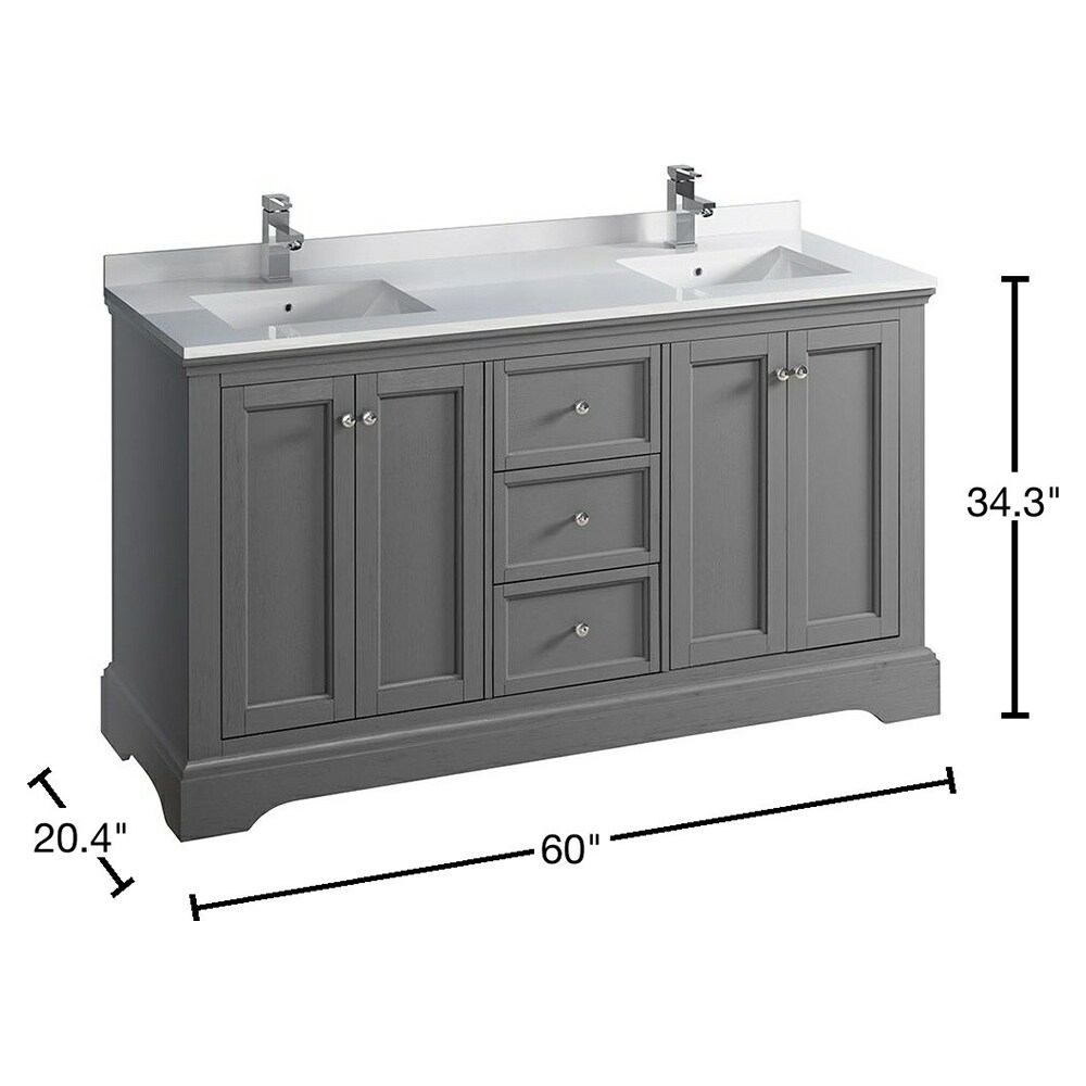 Fresca FCB2460GRV-CWH-U Bath-Vanity-Combo - View #6