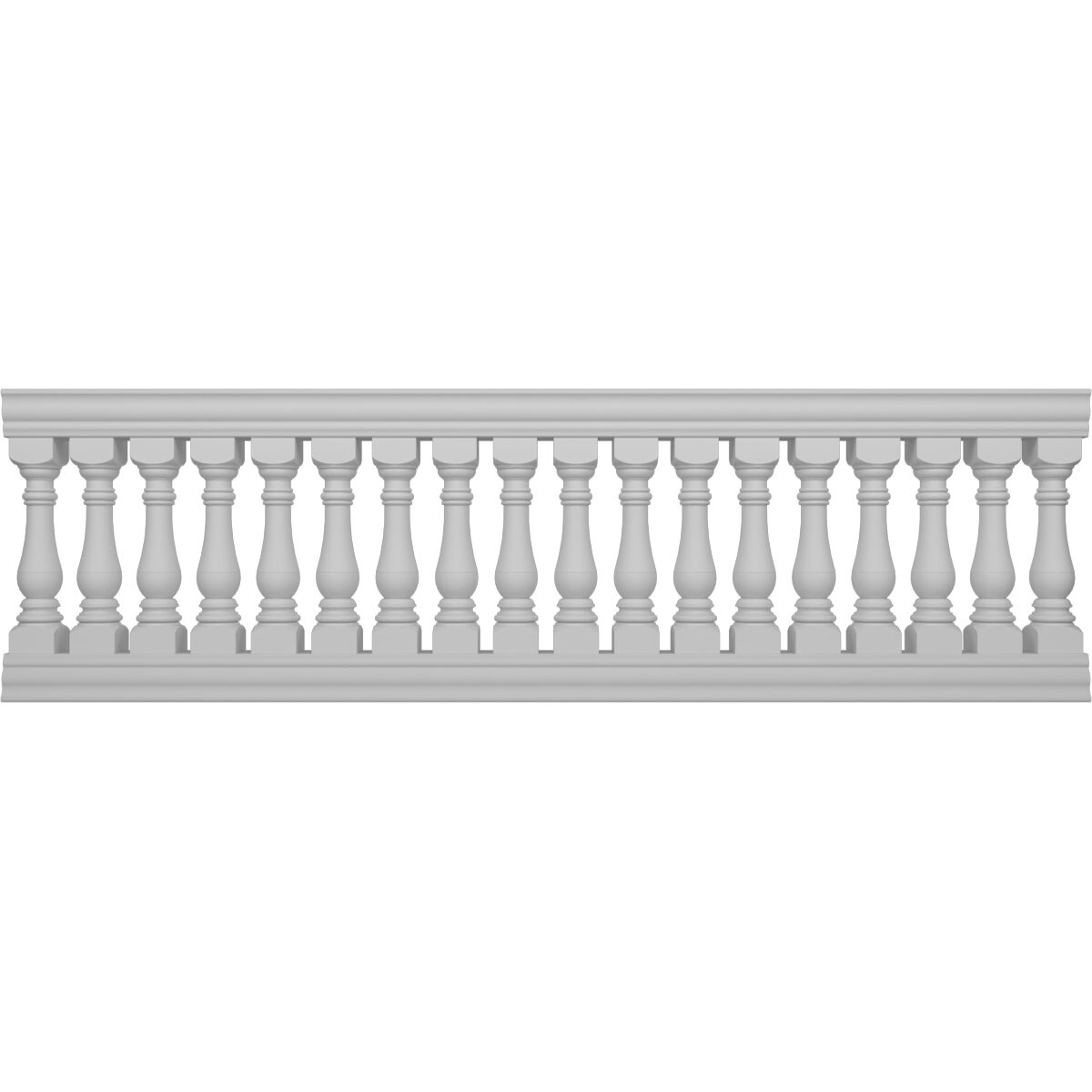 Ekena Millwork BALK38X120BRG FiberThane 10-Feet x 38-Inches Bradford Fiberglass Deck Rail Kit