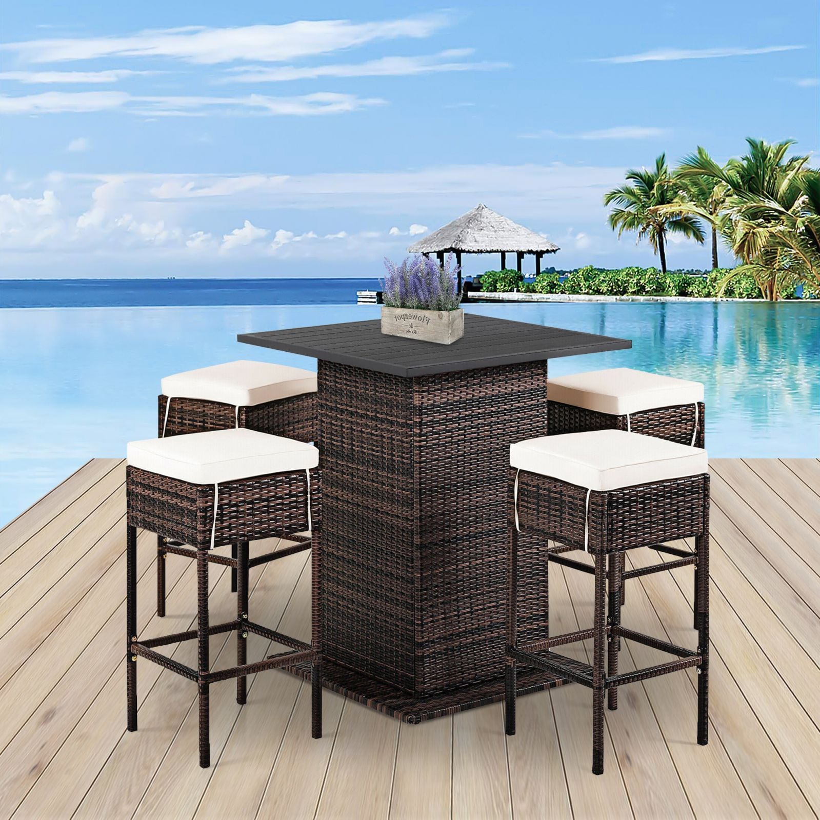 WELLFOR OUS68244WHA+ Patio-Dining-Sets - View #4