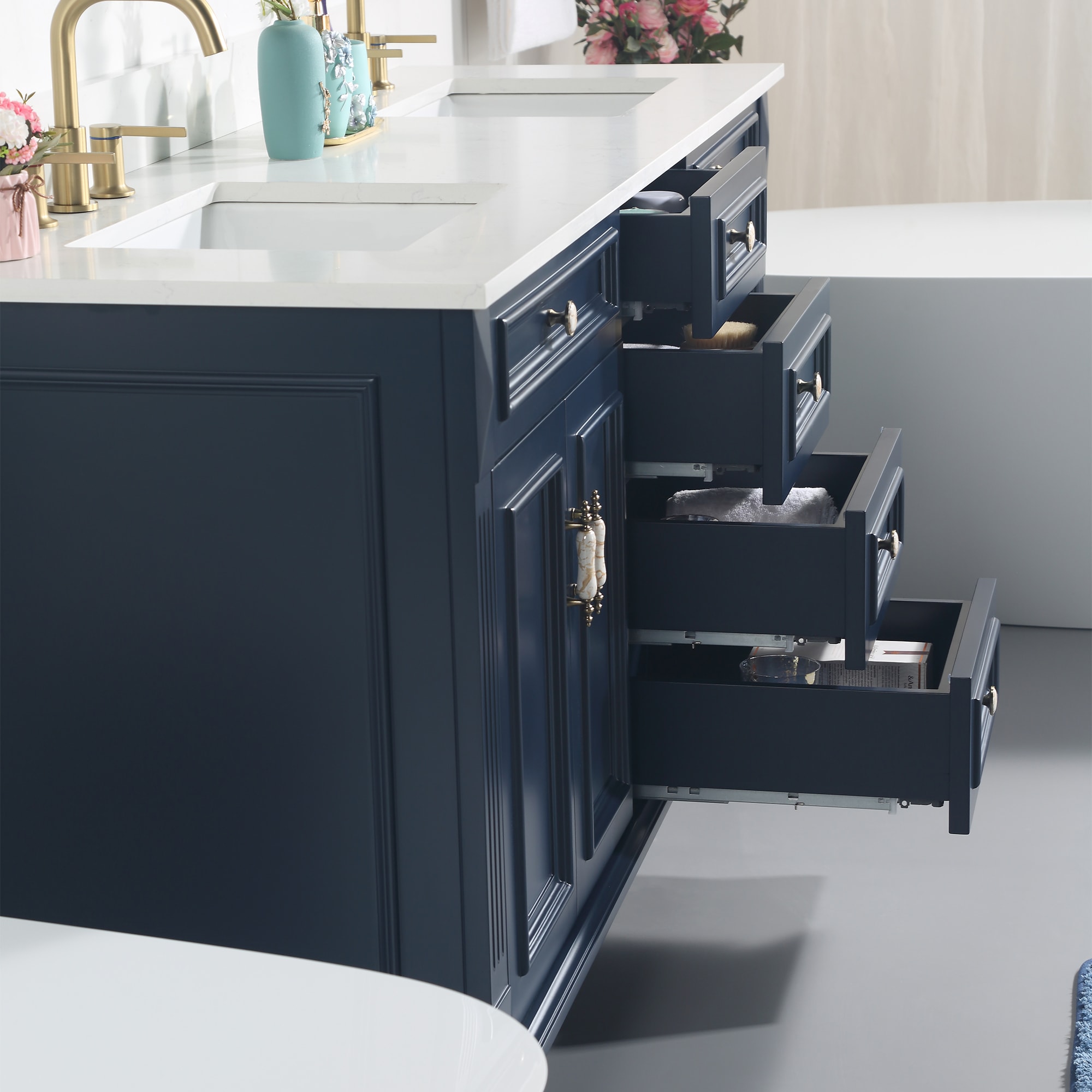 WELLFOR ARTWOOD72QZ-NB Bath-Vanity-Combo - View #10