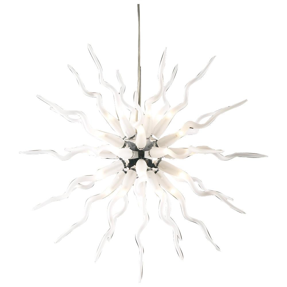 PLC Lighting 87775 PC 1-Light Polished Chrome Transitional Dry Rated Chandelier