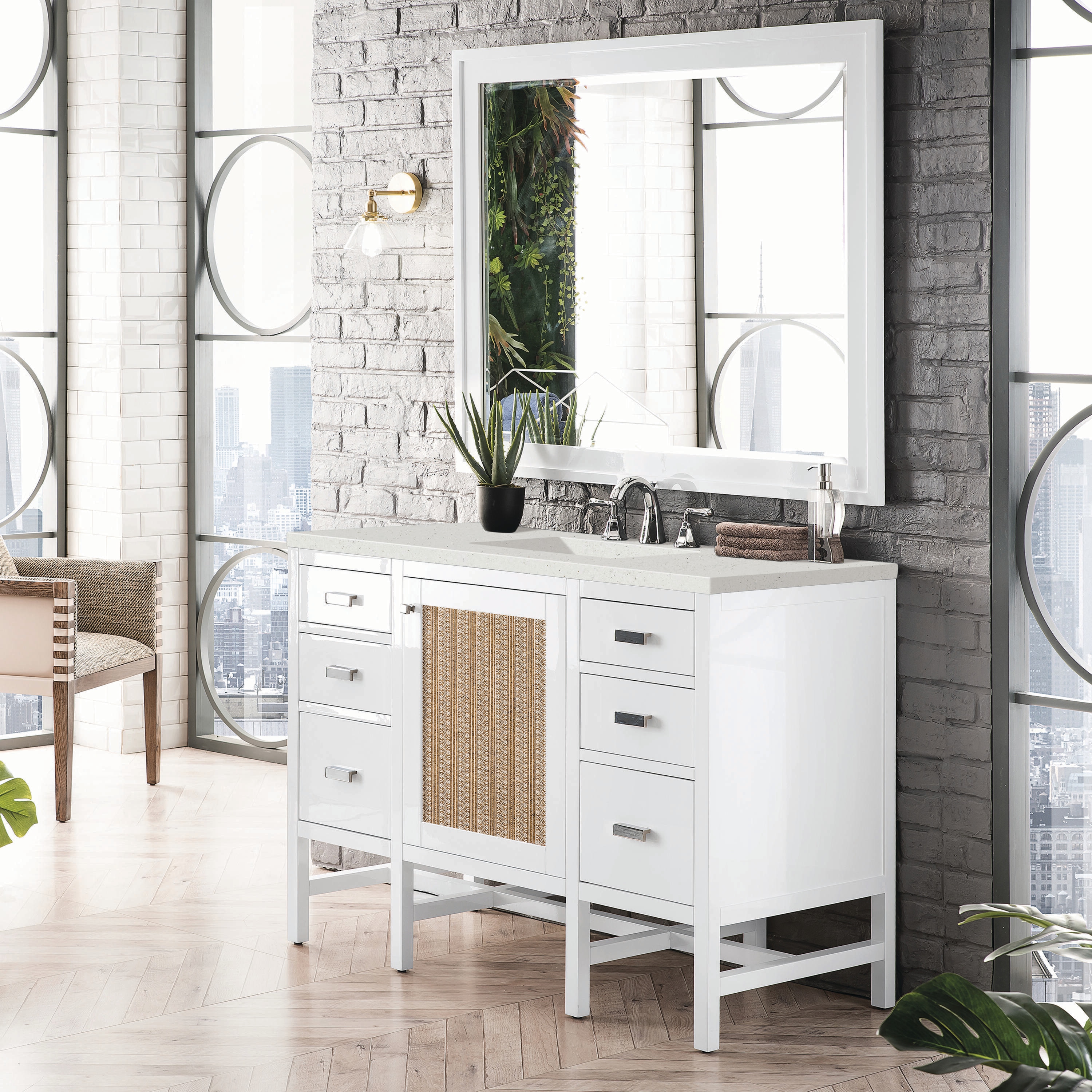 James Martin Vanities E444-V48-GW-3LDL Bath-Vanity-Combo - View #4