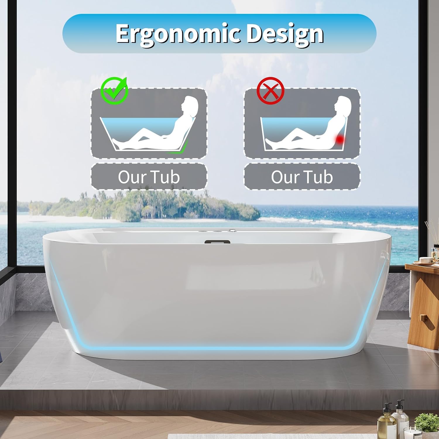 GAOMON LSPPJOK-KZ2DLY1P56 bathtubs - View #3