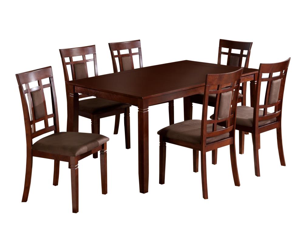 Dining Room Set With Rectangular Table, Cherry Wood Dining Room Table Sets