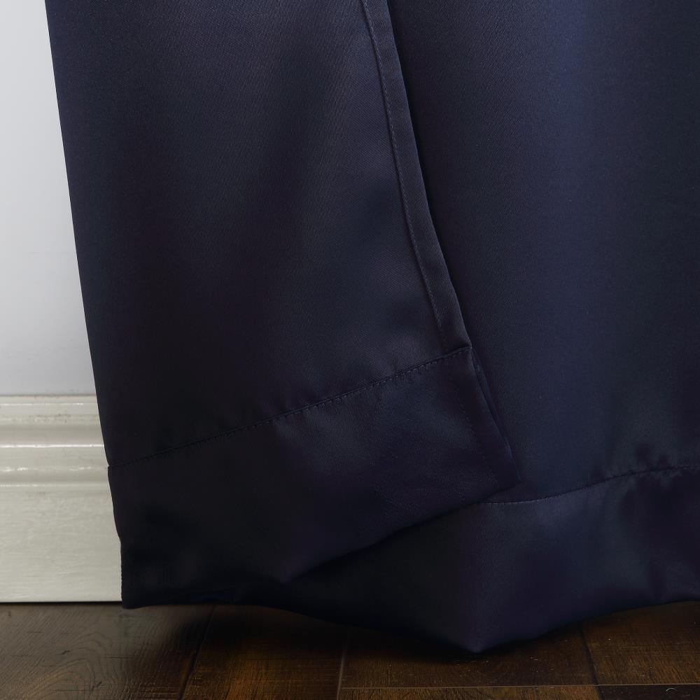 Navy Blackout Grommet Polyester 63" Window Curtain Panel
