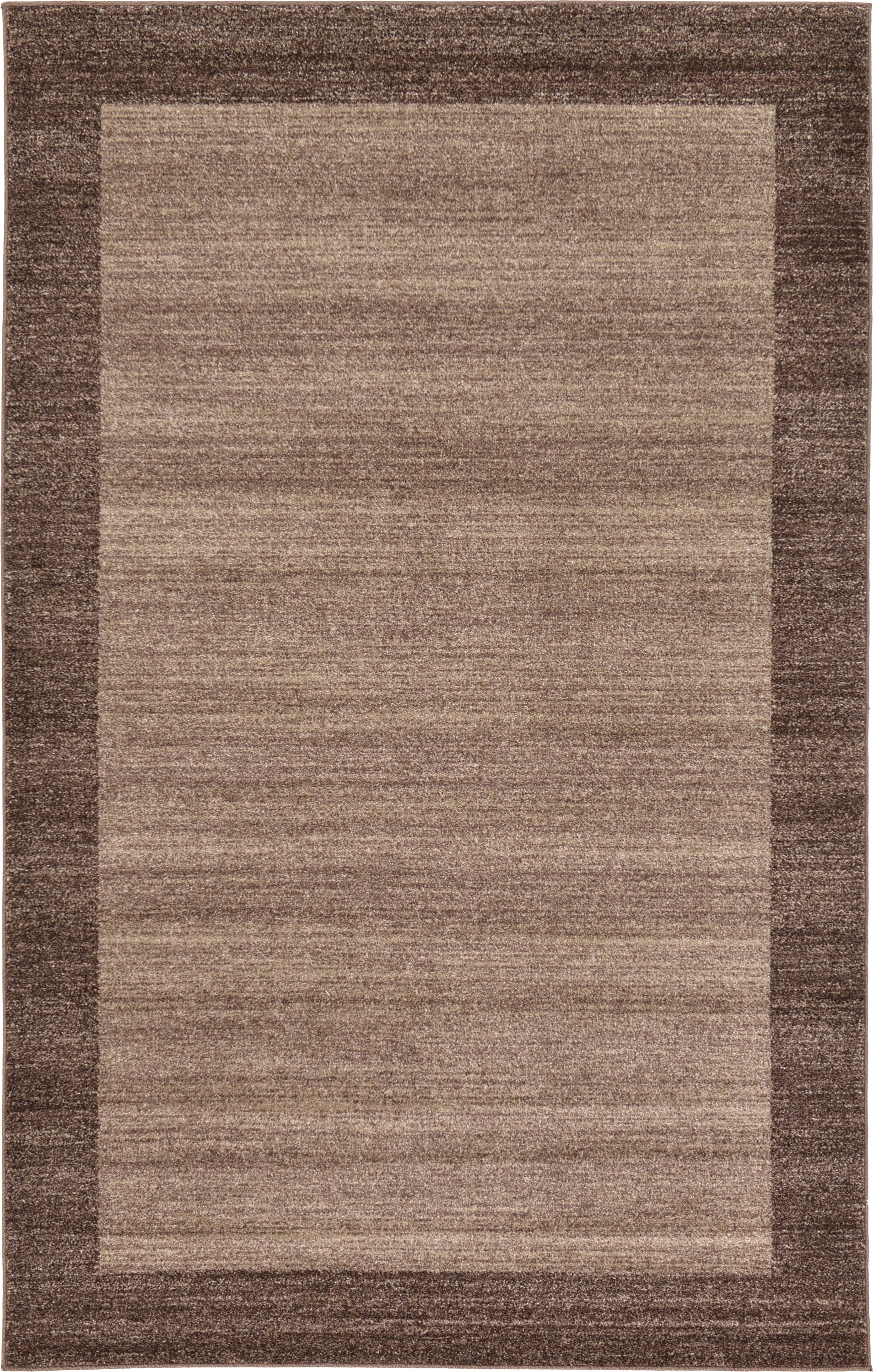 Unique Loom 3129284 Abigail Del Mar 5 x 8 (ft) Loomed Polypropylene Light Brown/Beige Rectangular Indoor Border Area rug