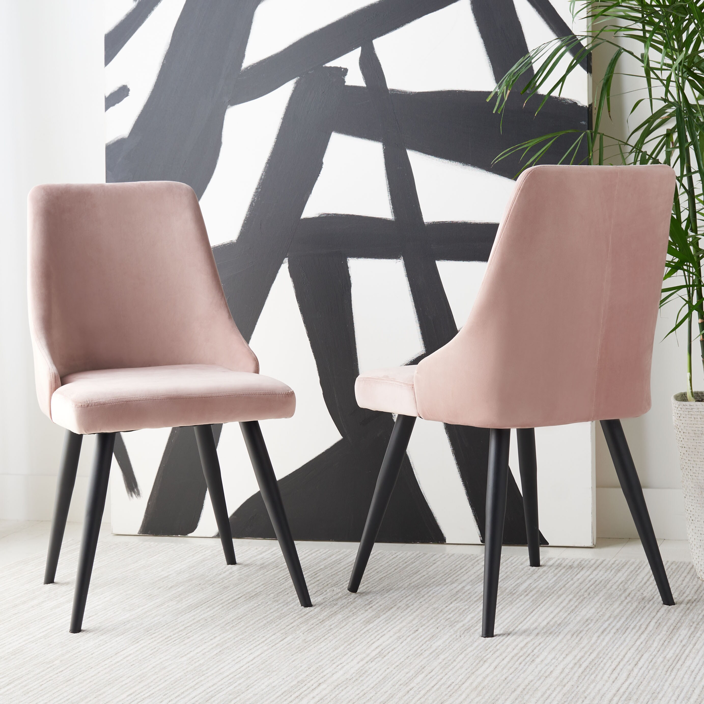 Safavieh Zoi Contemporary/Modern Velvet Upholstered Dining Side Chair ...