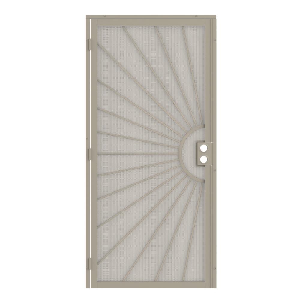 Gatehouse Sunset 32-in X 81-in Almond Steel Surface Mount Security Door ...