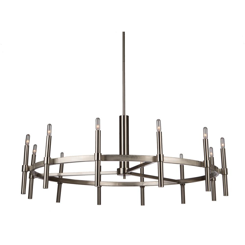 ARTCRAFT AC10660PN Encore 12-Light Polished Nickel Transitional Dry rated Chandelier