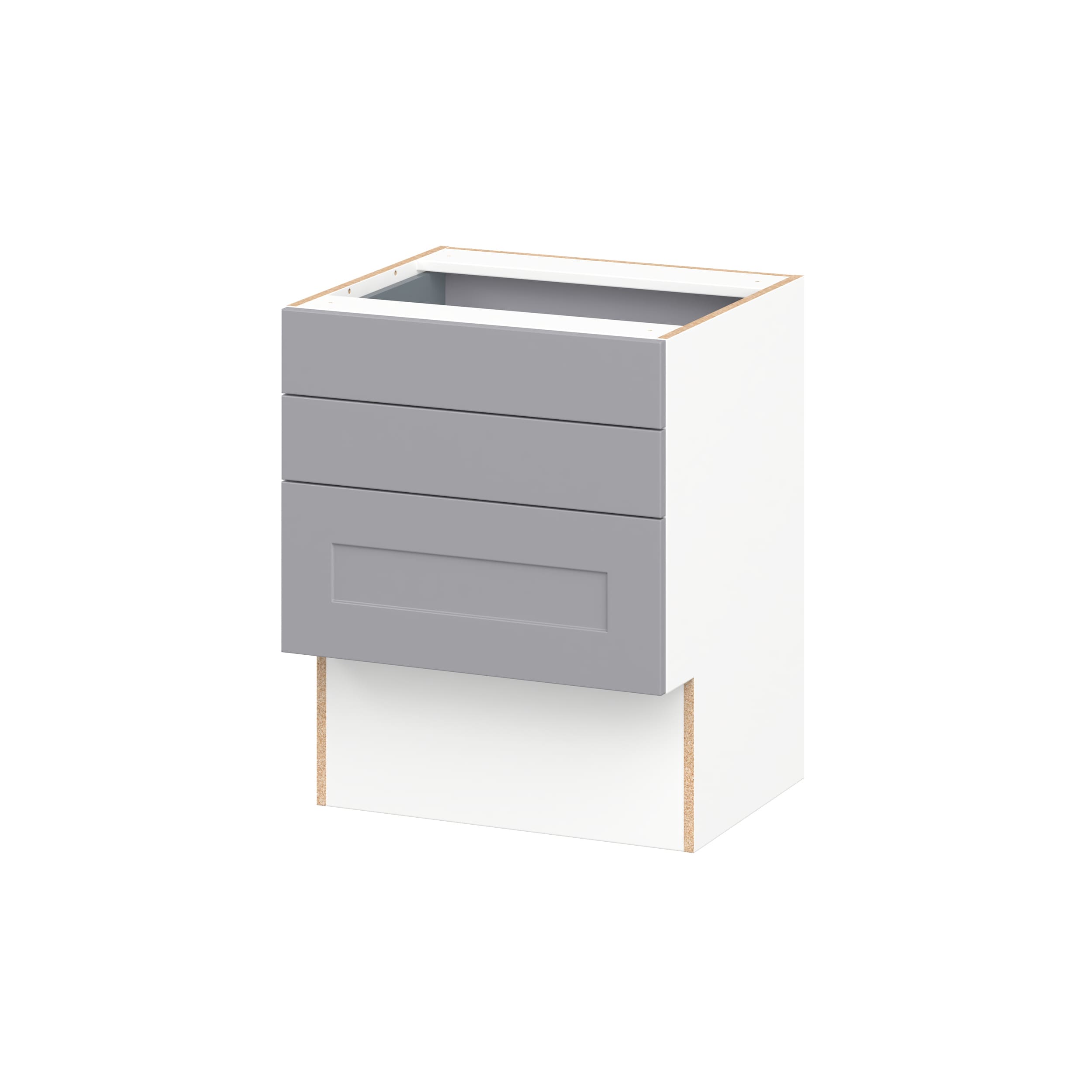 Hugo&Borg DSV3D24ADA-BM Beaumont 24-in W x 30-in H x 21.83-in D Slate Gray 3 -Drawers Drawer Base Fully assembled Cabinet Recessed Panel Shaker
