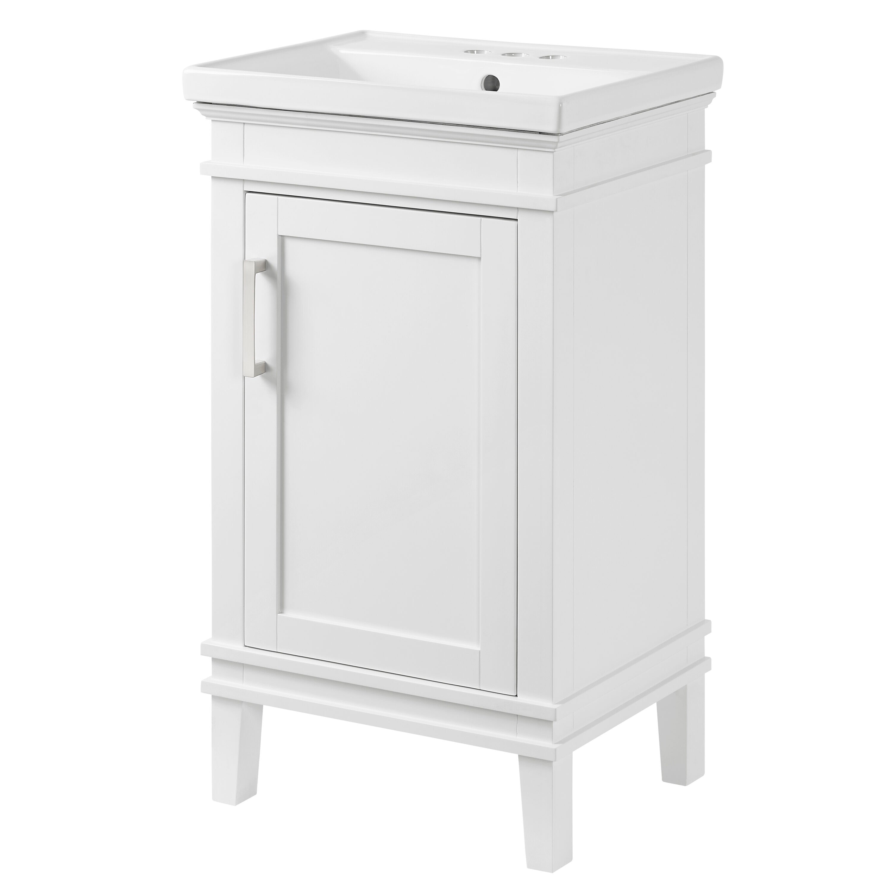 allen + roth Elmington 20-in White Single Sink Bathroom Vanity with ...