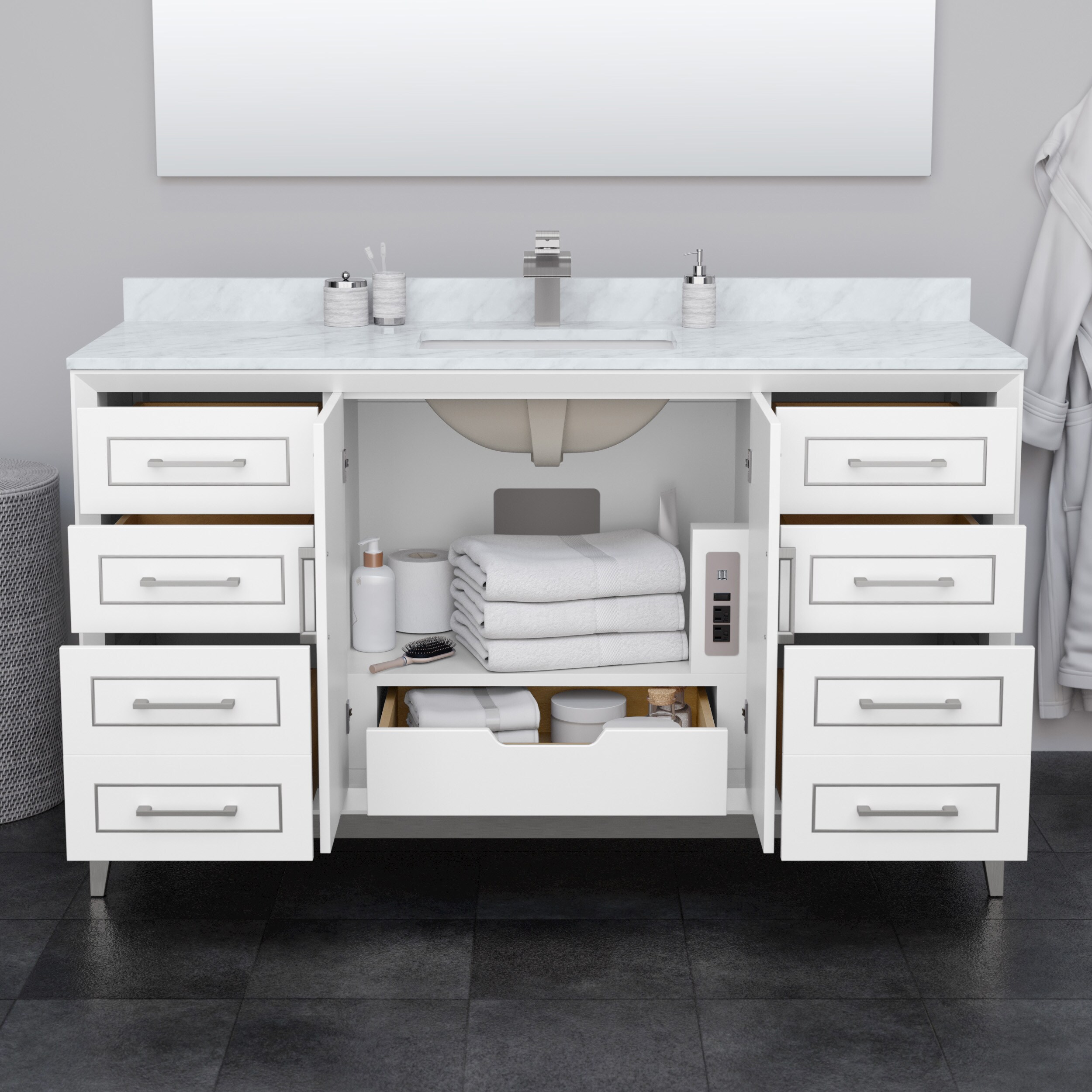 Wyndham Collection WCH515160SWBCMUNSMXX Bath-Vanity-Combo - View #3
