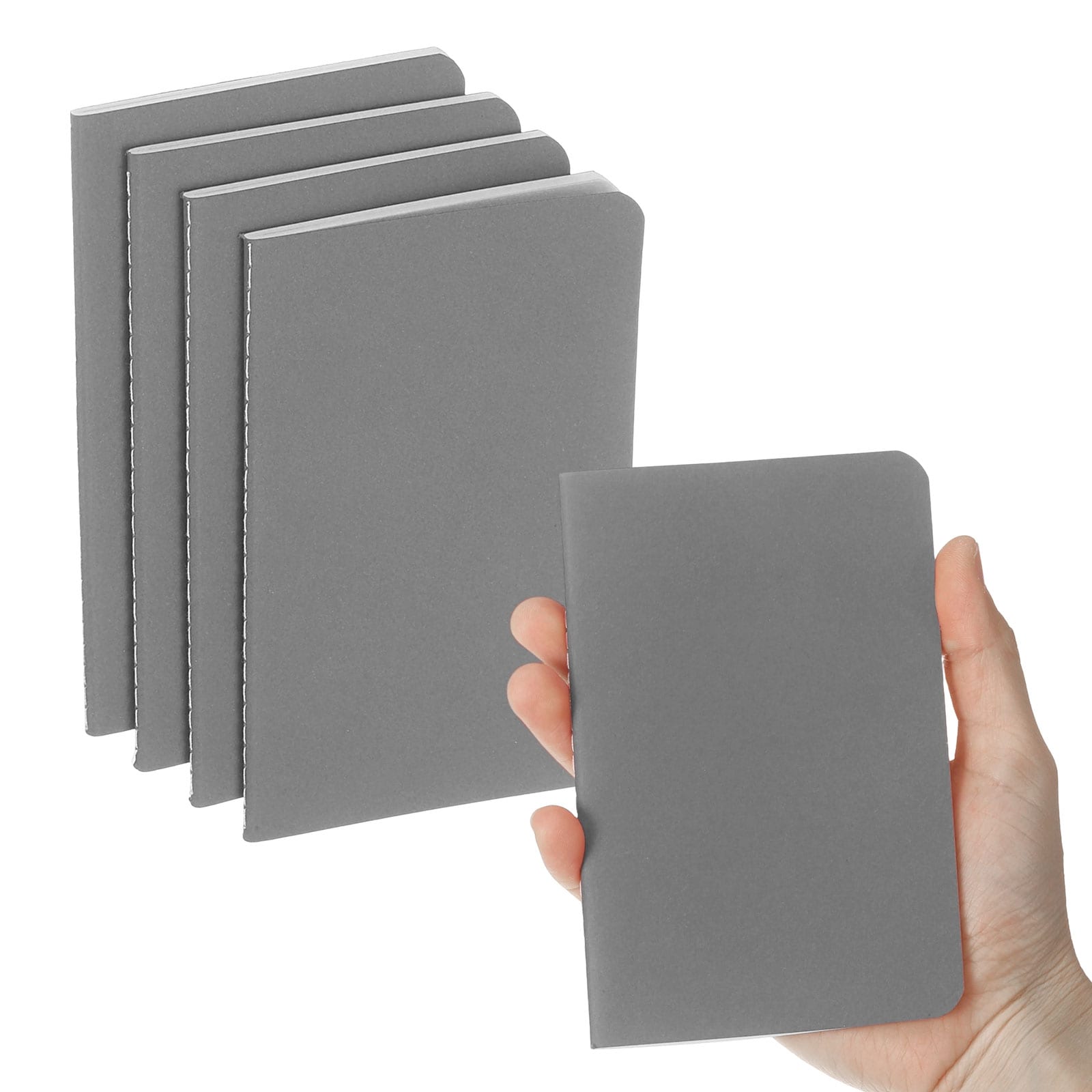 PATIKIL 6pcs A6 Notebook A6 Journal Mini Notebook Pocket Kraft Memo Notepads Lined Sketchbook Small 3.5x5.5 Inch 30 Sheets for Men Women Office Supplies Purse Travelers Brown