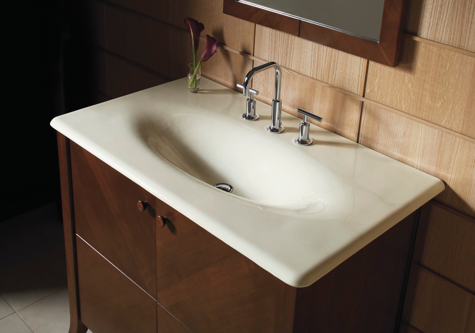 Purist Polished Chrome 8" Widespread Bathroom Sink Faucet with Low Lever Handles