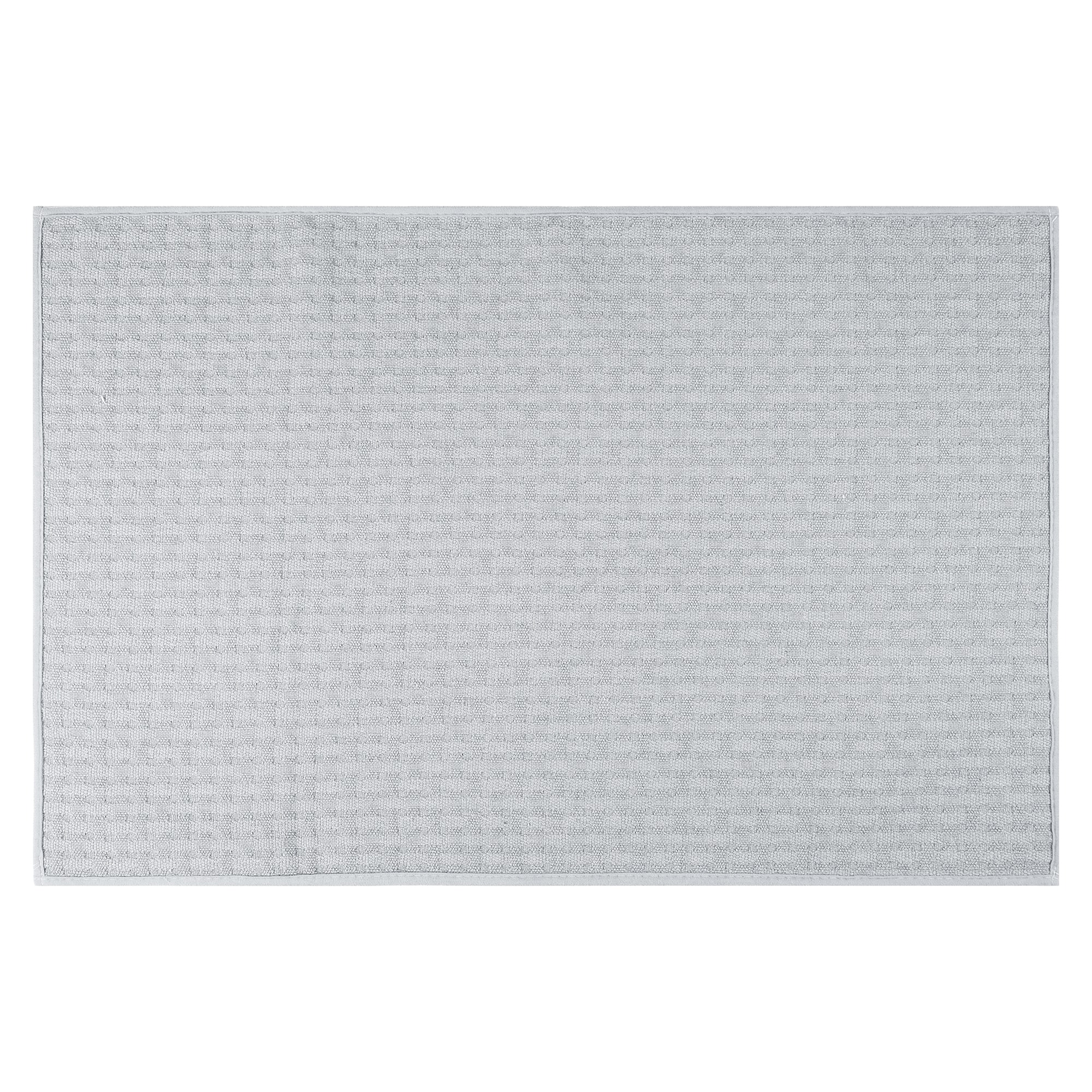 Unique Bargains Weaving Pattern Bathroom Rugs Non Slip Washable Soft Absorbent Thick Bath Mat Quick Dry Shower Mats 20 x 32inch Light Grey