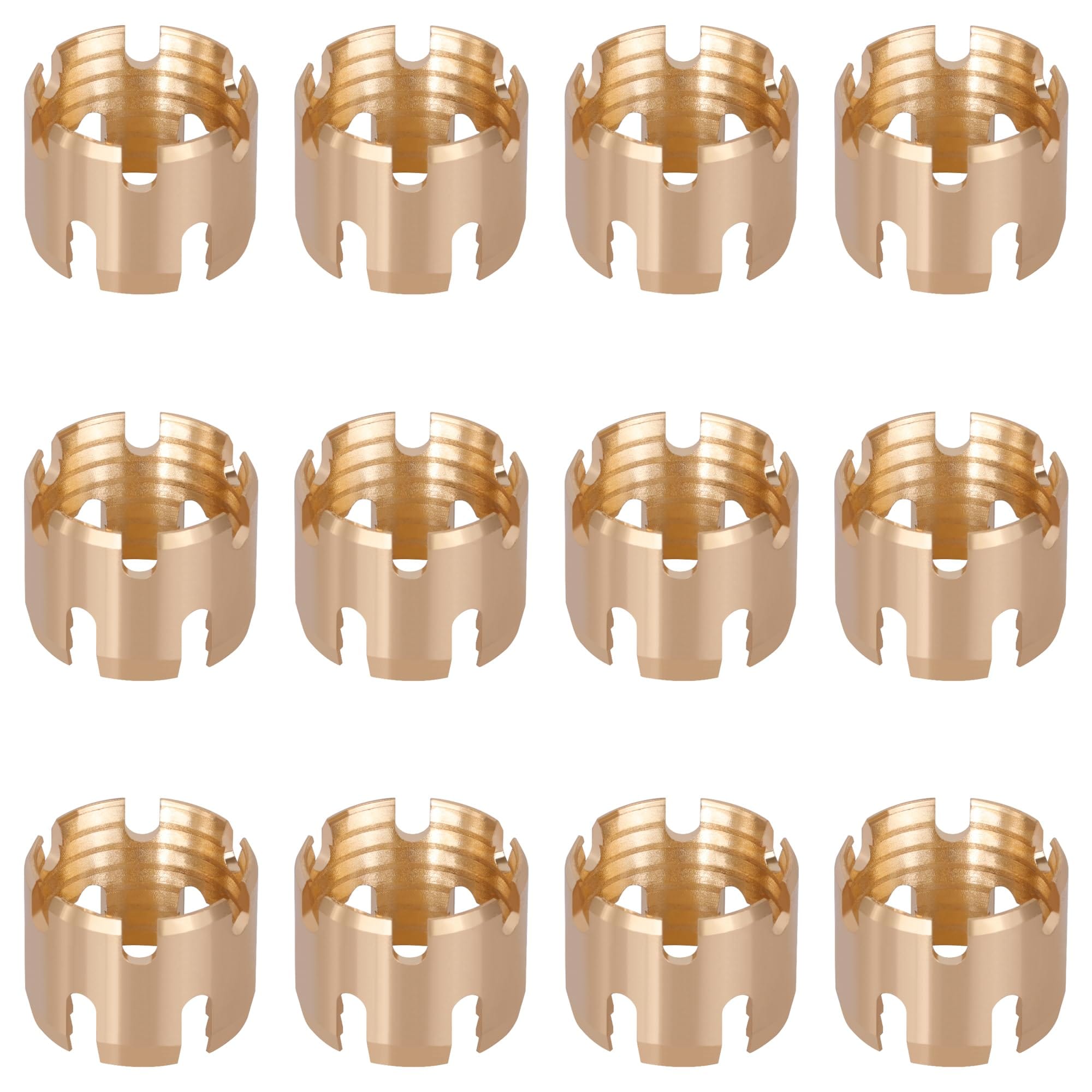 AKSCYZM  12 pcs Three Eighth Inch Brass DOT Air Brake Hose End Fitting Sleeve Tube Kit for Truck Trailer Commercial Vehicle Air Brake System