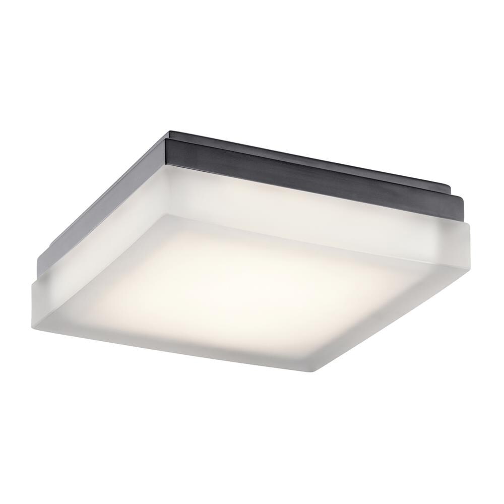 elan Arston 1-Light 9-in Bronze LED Flush Mount Light at Lowes.com