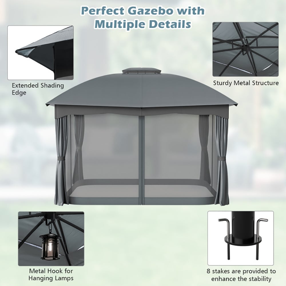 CASAINC CA016K-A Wood-Resin-Gazebos - View #4
