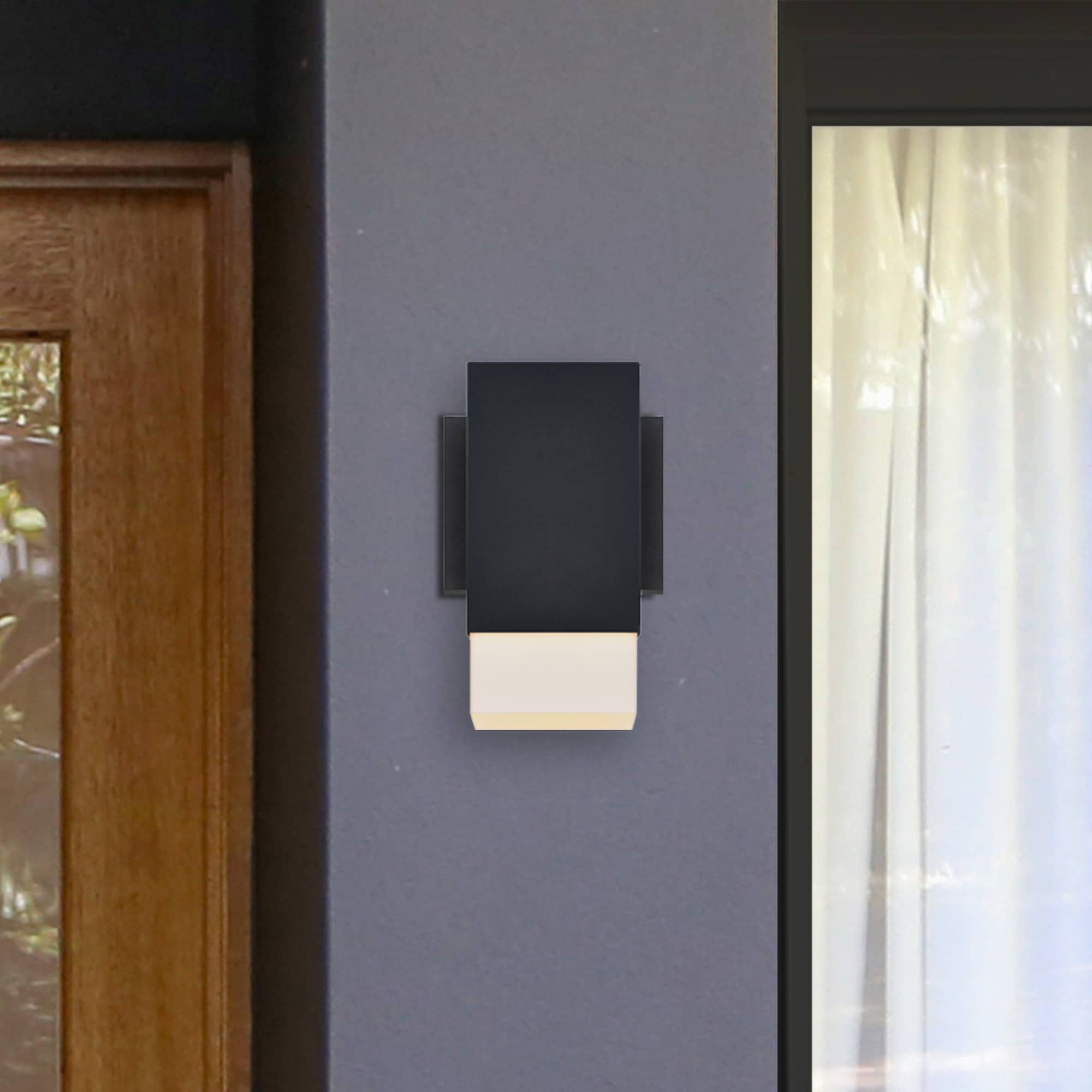 Designers Fountain D317M-10EW-BK Willowsong 1 -Light 10-in H Black Hardwired Outdoor Wall Light