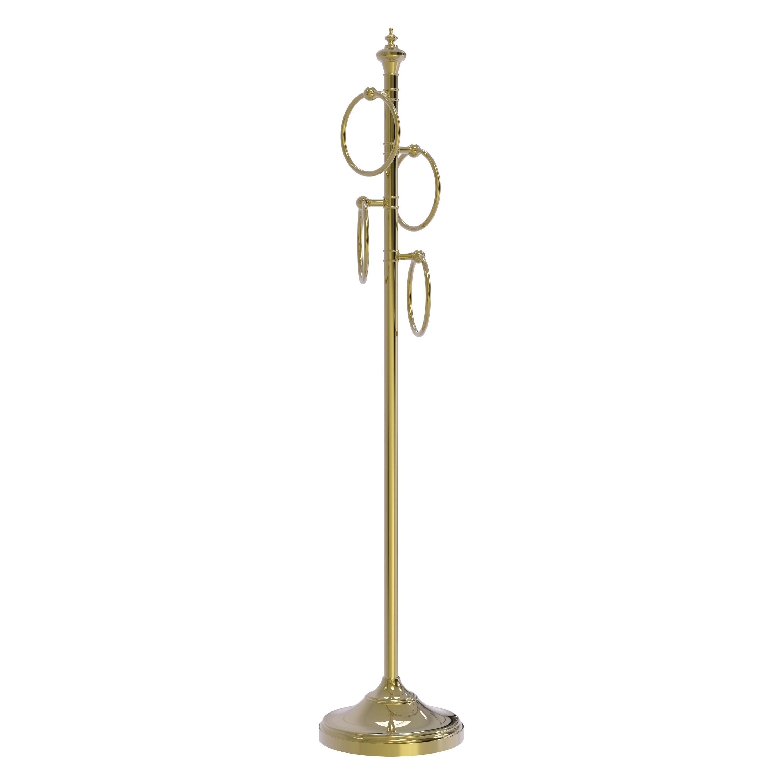 Allied Brass TS-D1-UNL Unlacquered Brass Freestanding floor Single Towel Ring