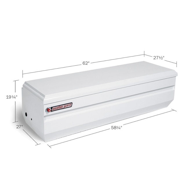 Weather Guard 62 White Steel Full Size Chest Truck Tool Box Weather Guard 62 White Steel Full Size Chest Truck Tool Box