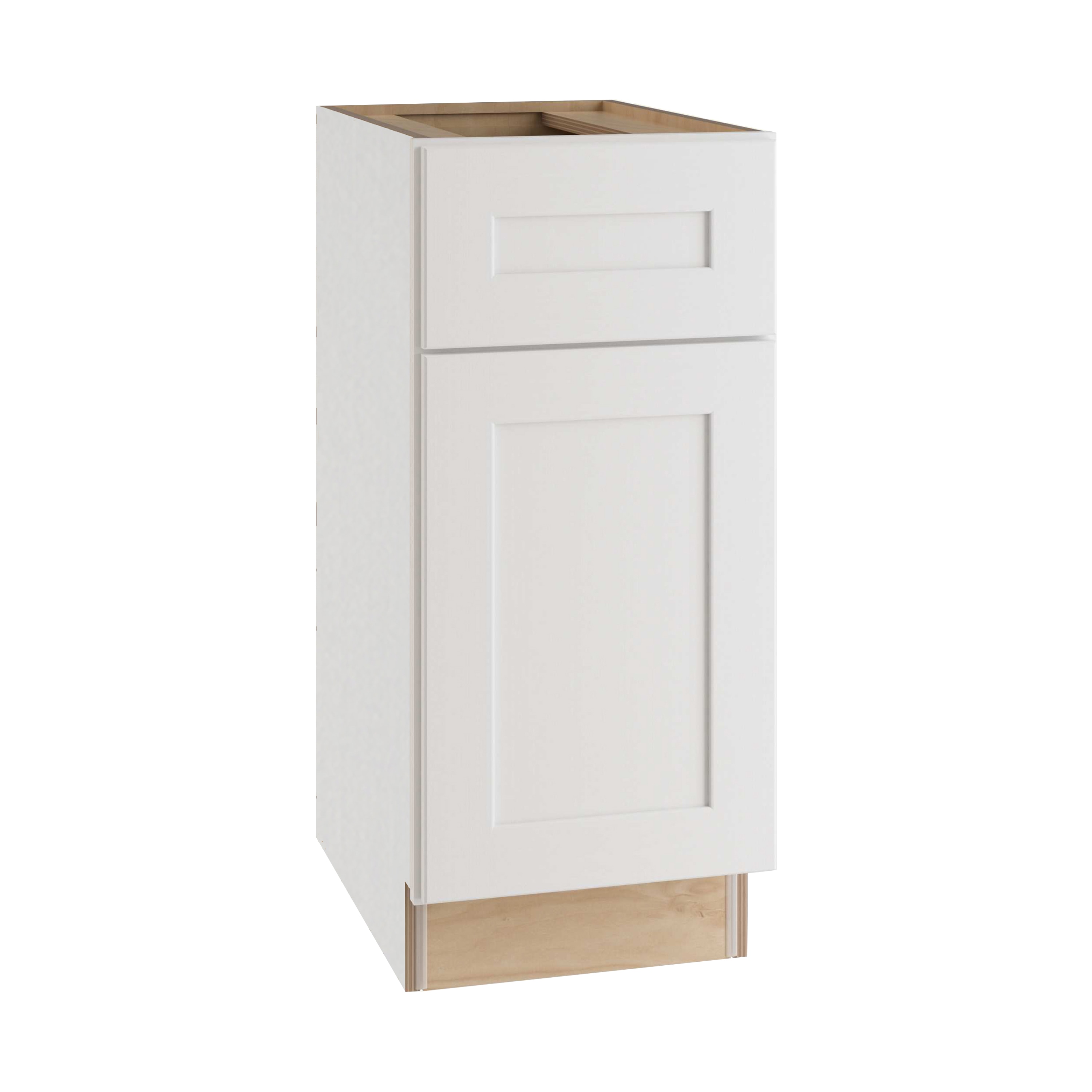 Luxxe Cabinetry VB2121R-NPW Newhaven 21-in W x 34.5-in H x 21-in D Pure White 1-Drawer Base Fully Assembled Plywood Cabinet (Recessed Panel Shaker Style)