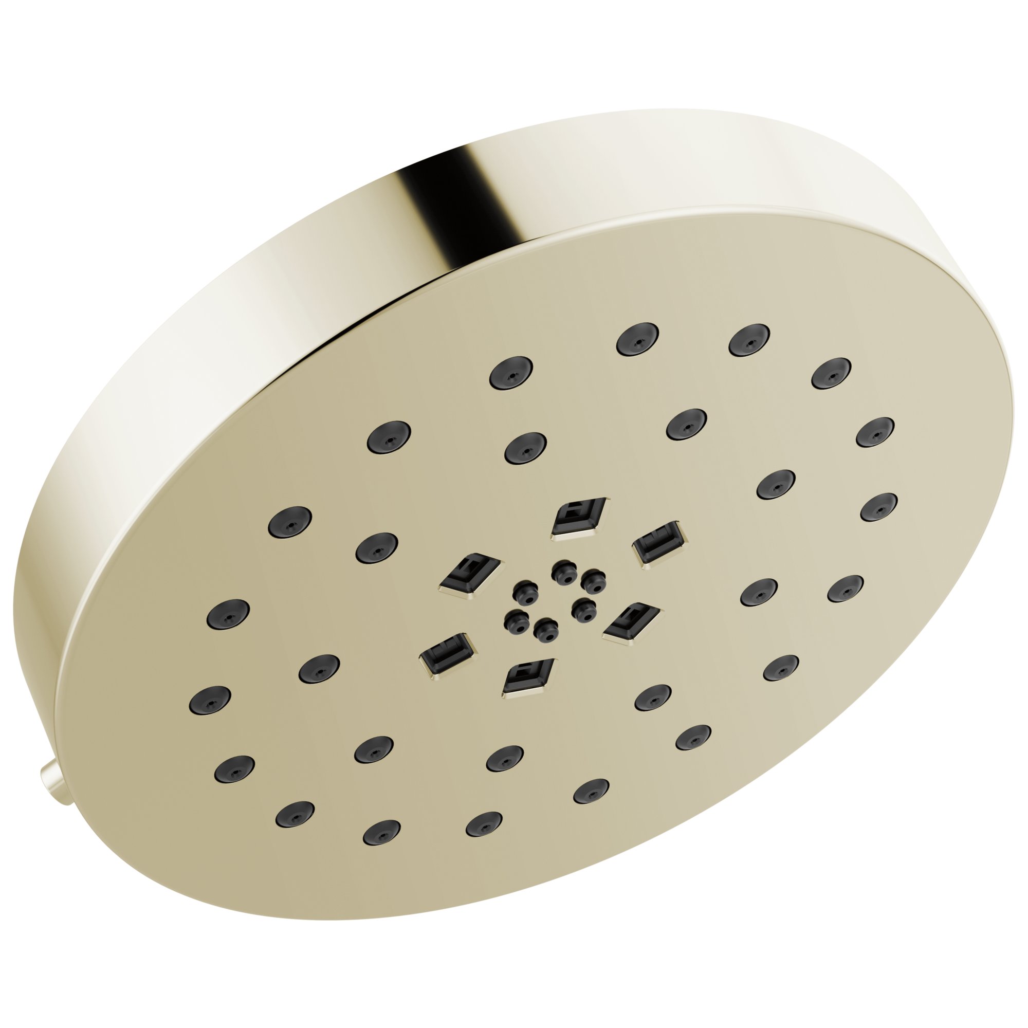Delta Universal Showering Components 4.0 -Spray Lumicoat Polished Nickel 8-in Round High Pressure Shower Head 1.75 GPM