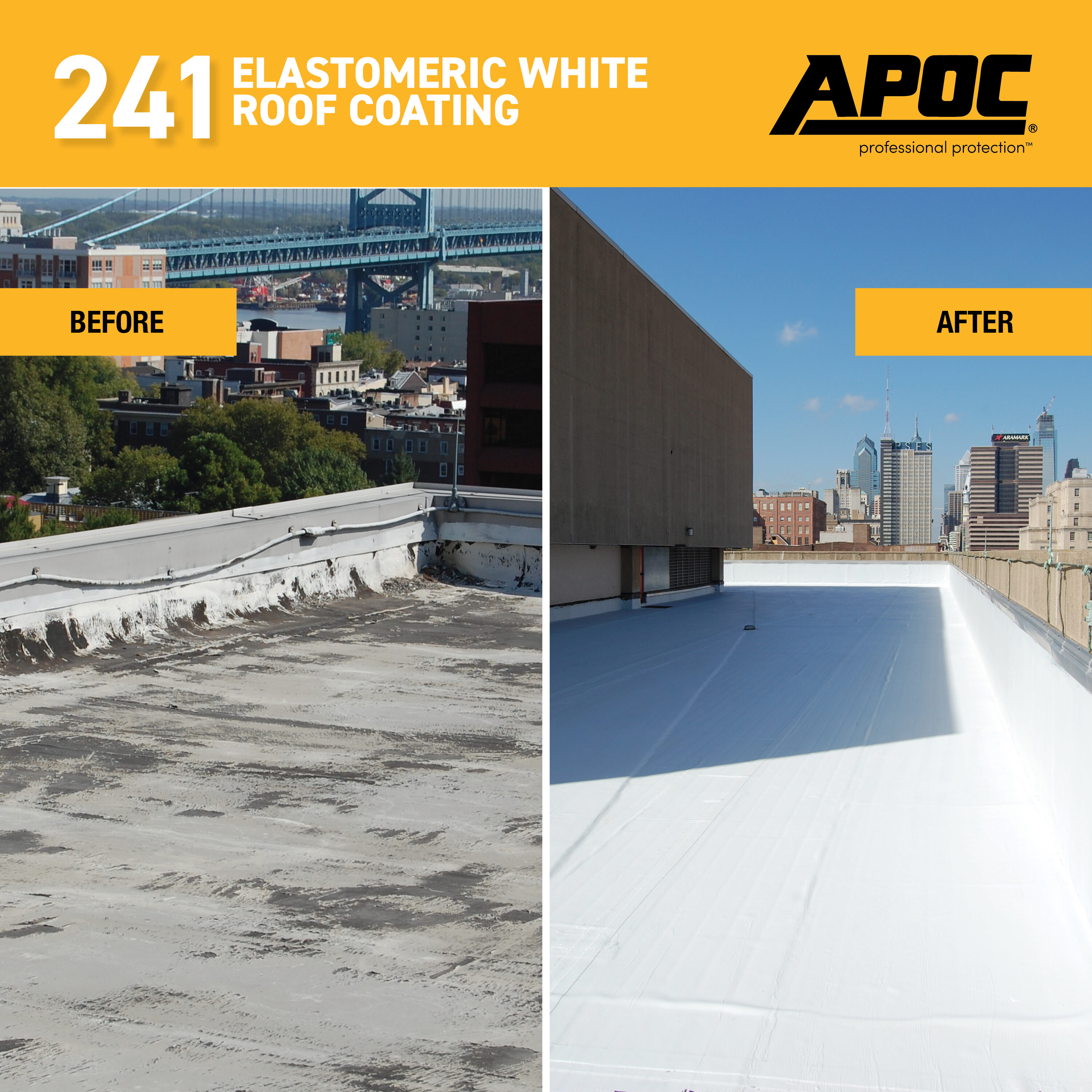 APOC 241 4.75-Gallon White Elastomeric Reflective Roof Coating (7-year ...