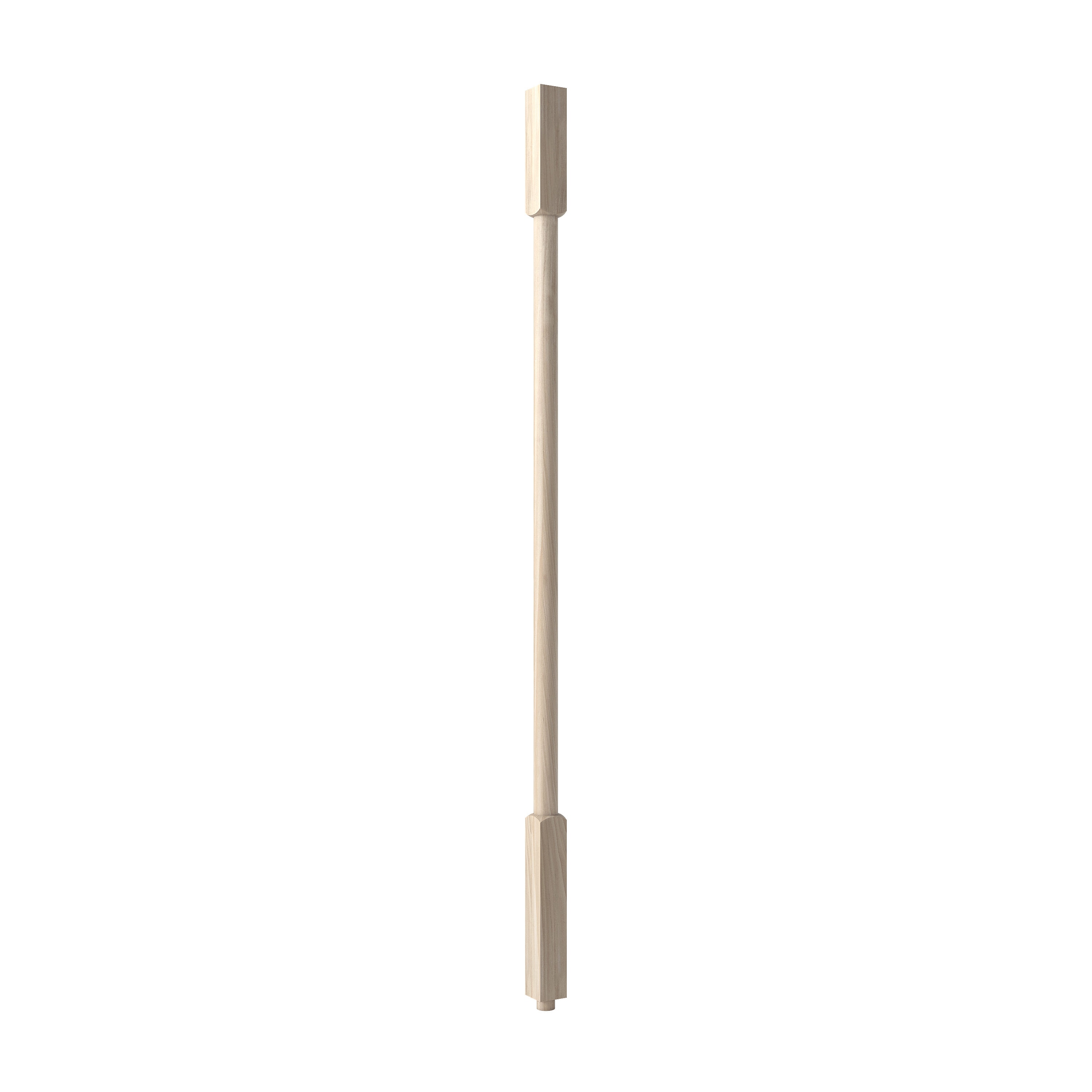 Crown Heritage 452507037 37.5-in x 1.25-in Craftsman Unfinished Poplar Square Top Turned Stair Baluster