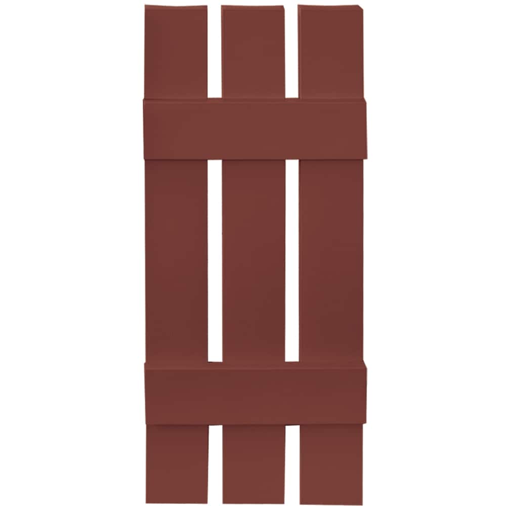 Vantage V5371231027 11.875-in W x 31-in H Cambridge Red Board and batten Spaced Exterior Shutters ( 1 -Pack )