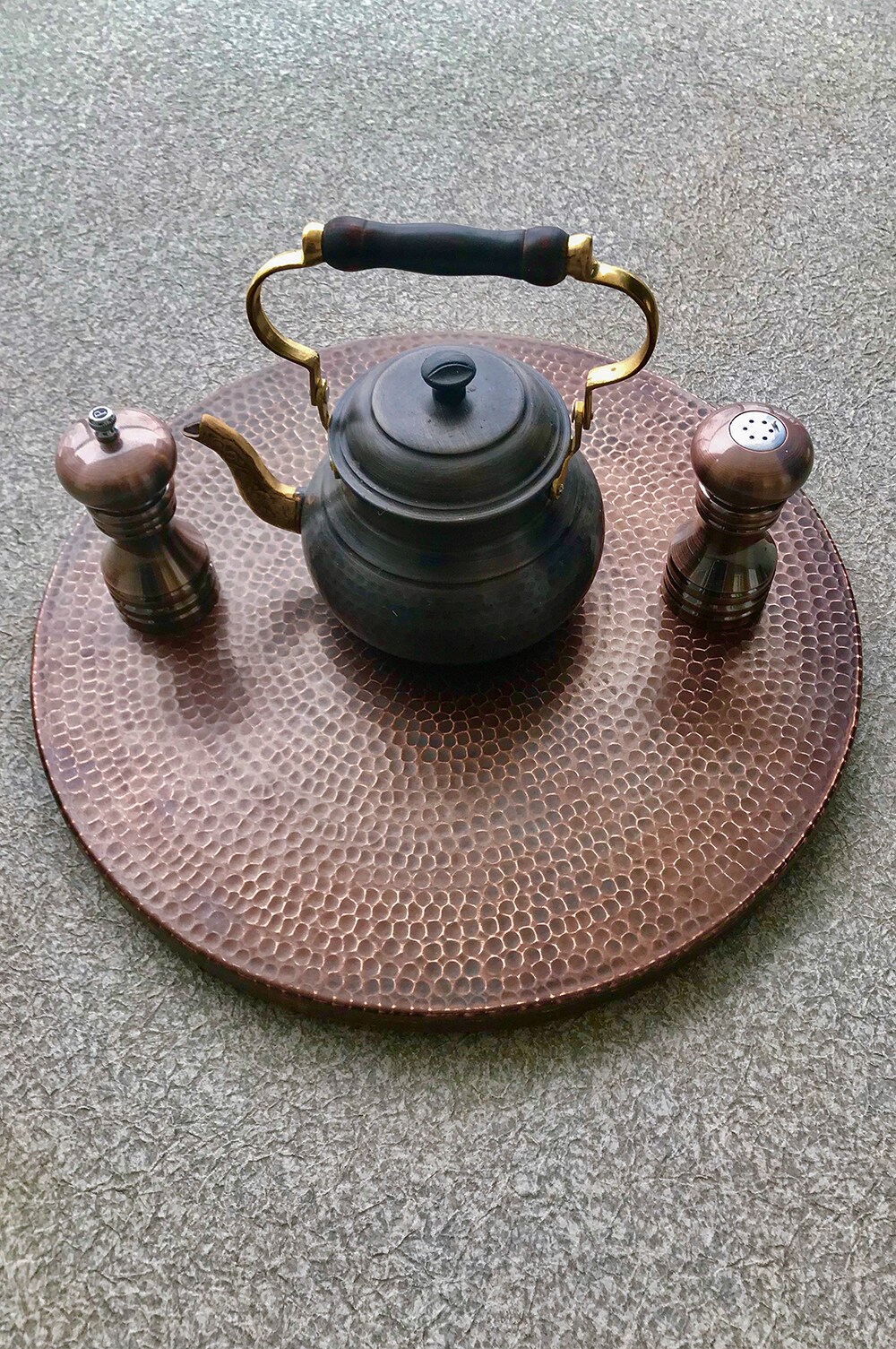 Premier Copper Products 1-Tier Wood Full Circle Tabletop Lazy Susan
