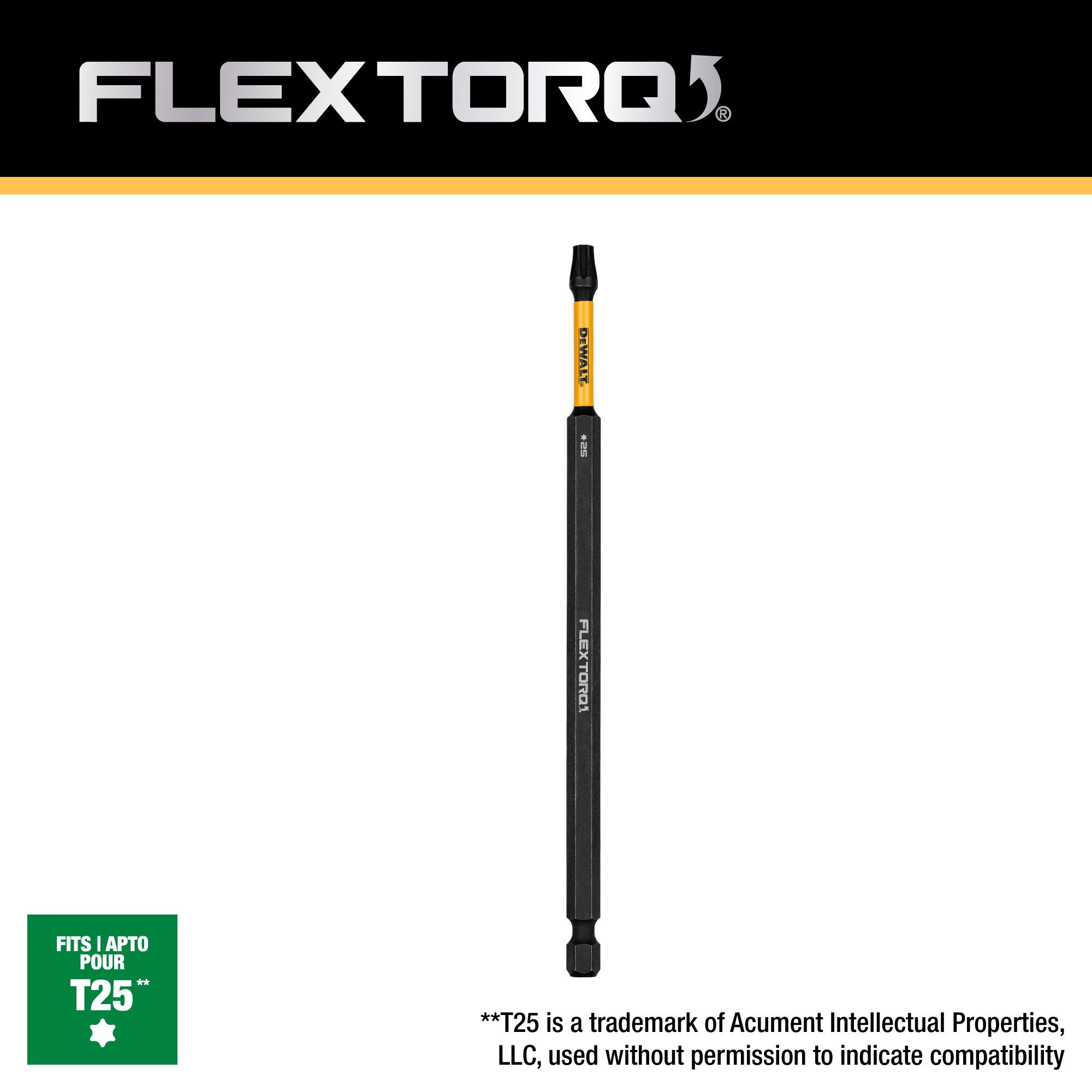 DEWALT Flextorq 3-Piece 1/4-in x 1-in Torx Impact Driver Bit by