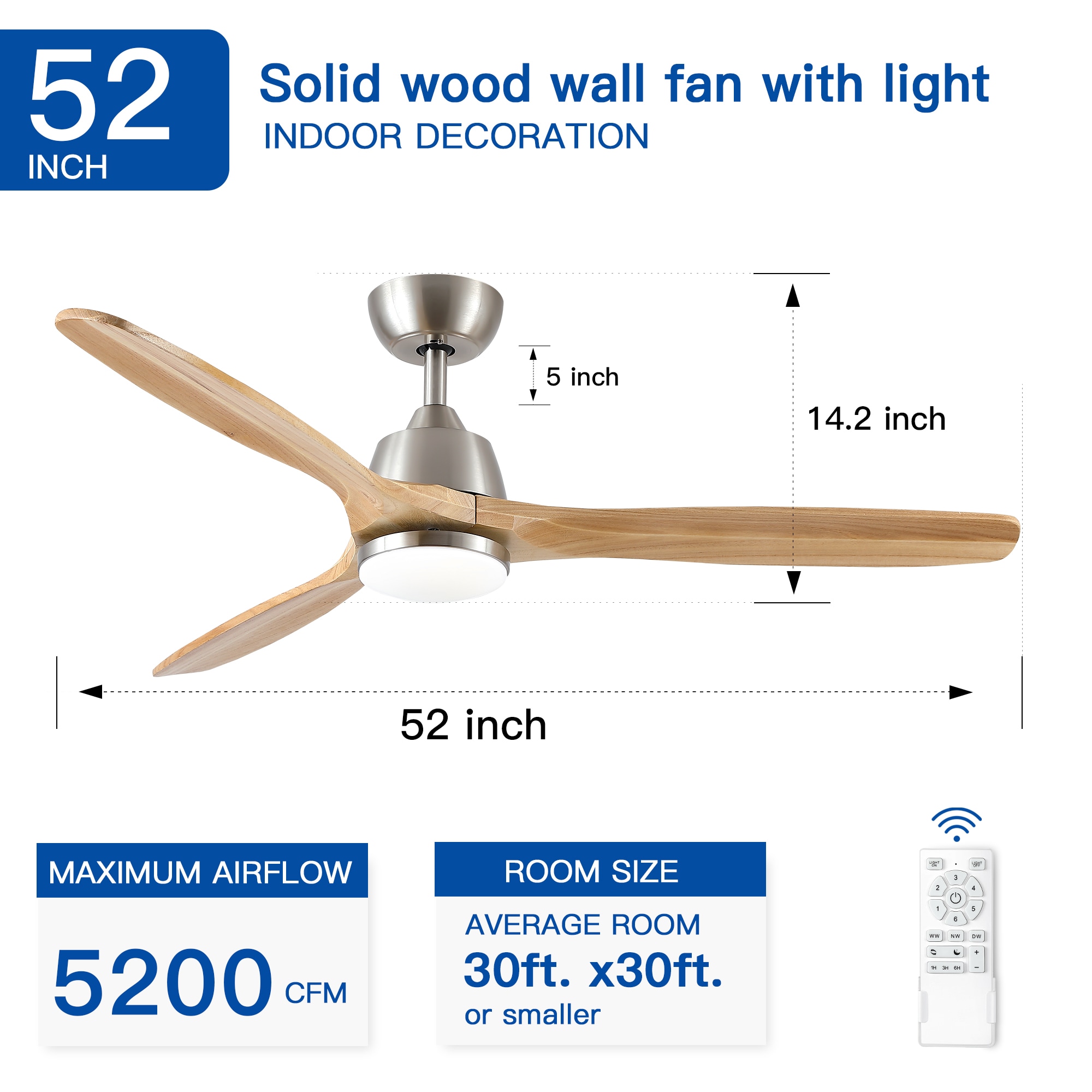 WELLFOR GYH44-1084-4BK Ceiling-Fans - View #6