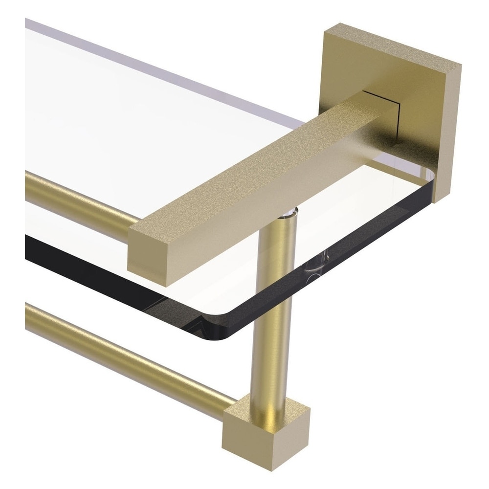 Allied Brass Montero Satin 1-Tier Brass Wall Mount Bathroom Shelf (16 ...