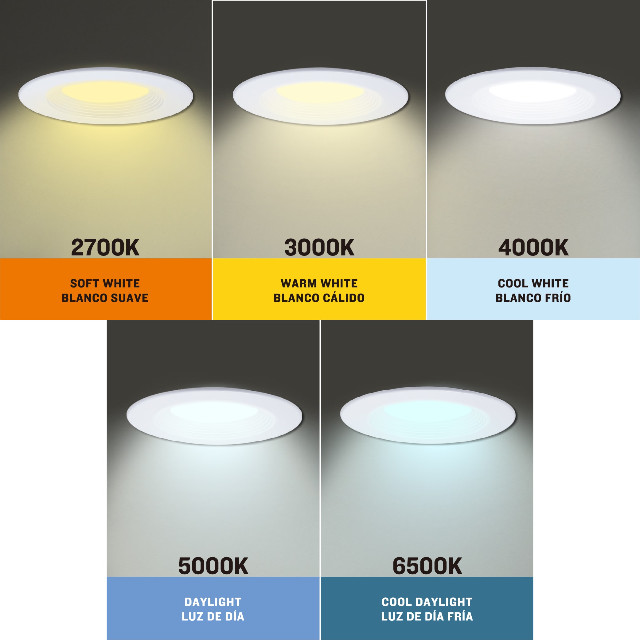 Utilitech Color Changing White 4-in LED Recessed Downlight (6-Pack) in the Recessed Downlights department at Lowes.com