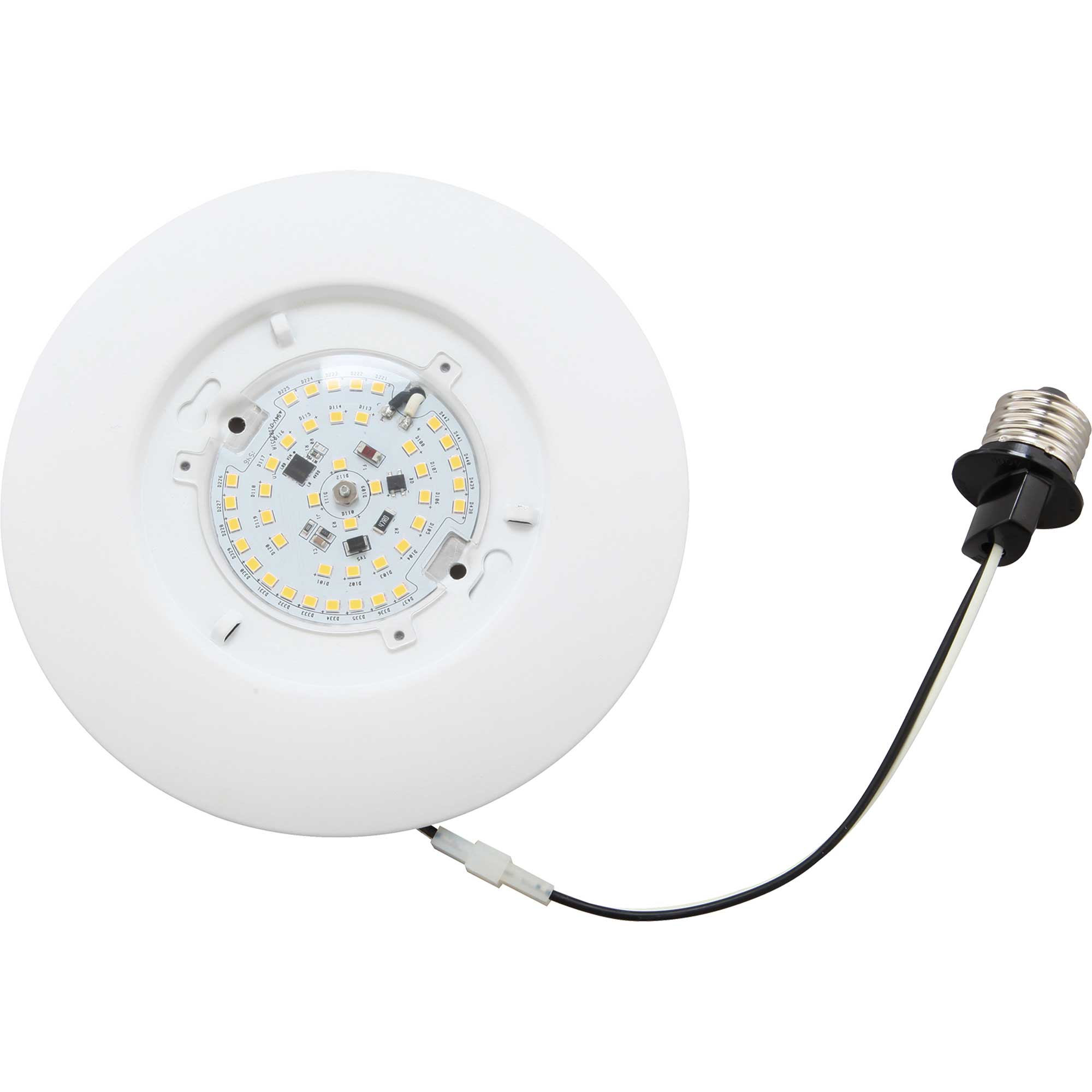 Volume Lighting 1 -Light 7-in Matte White Indoor/Outdoor Integrated LED Flush Mount Light