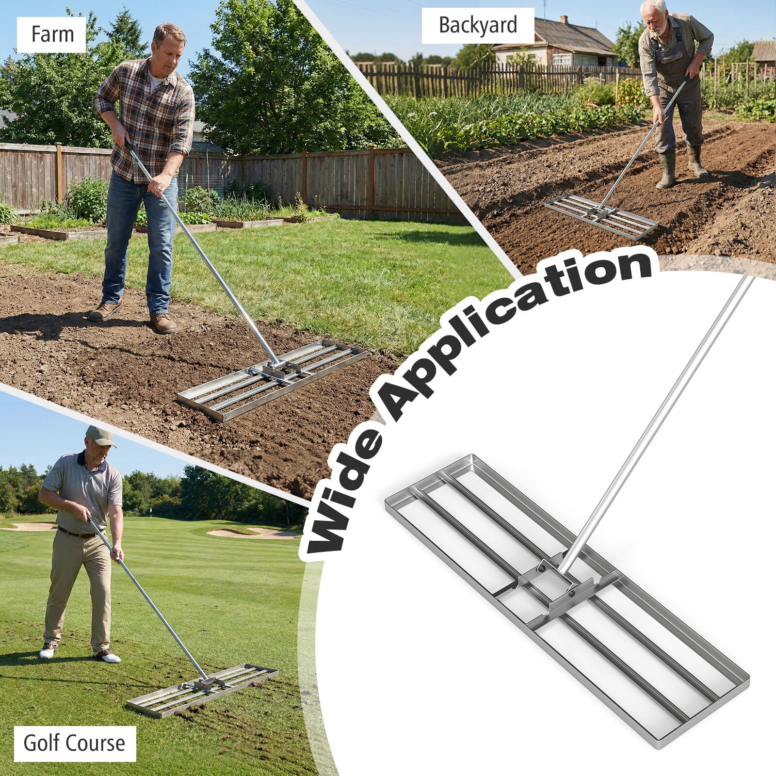 Costway CSHY006649 Level-Head-Rakes - View #8