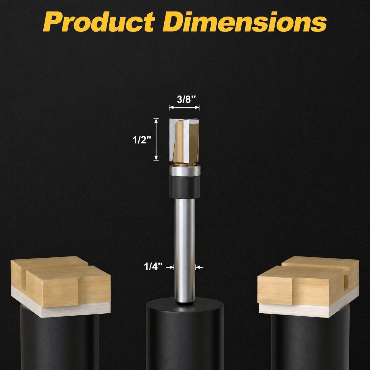 Phewnyzo LPW0723W117 Trimming-Cutout-Router-Bits - View #2