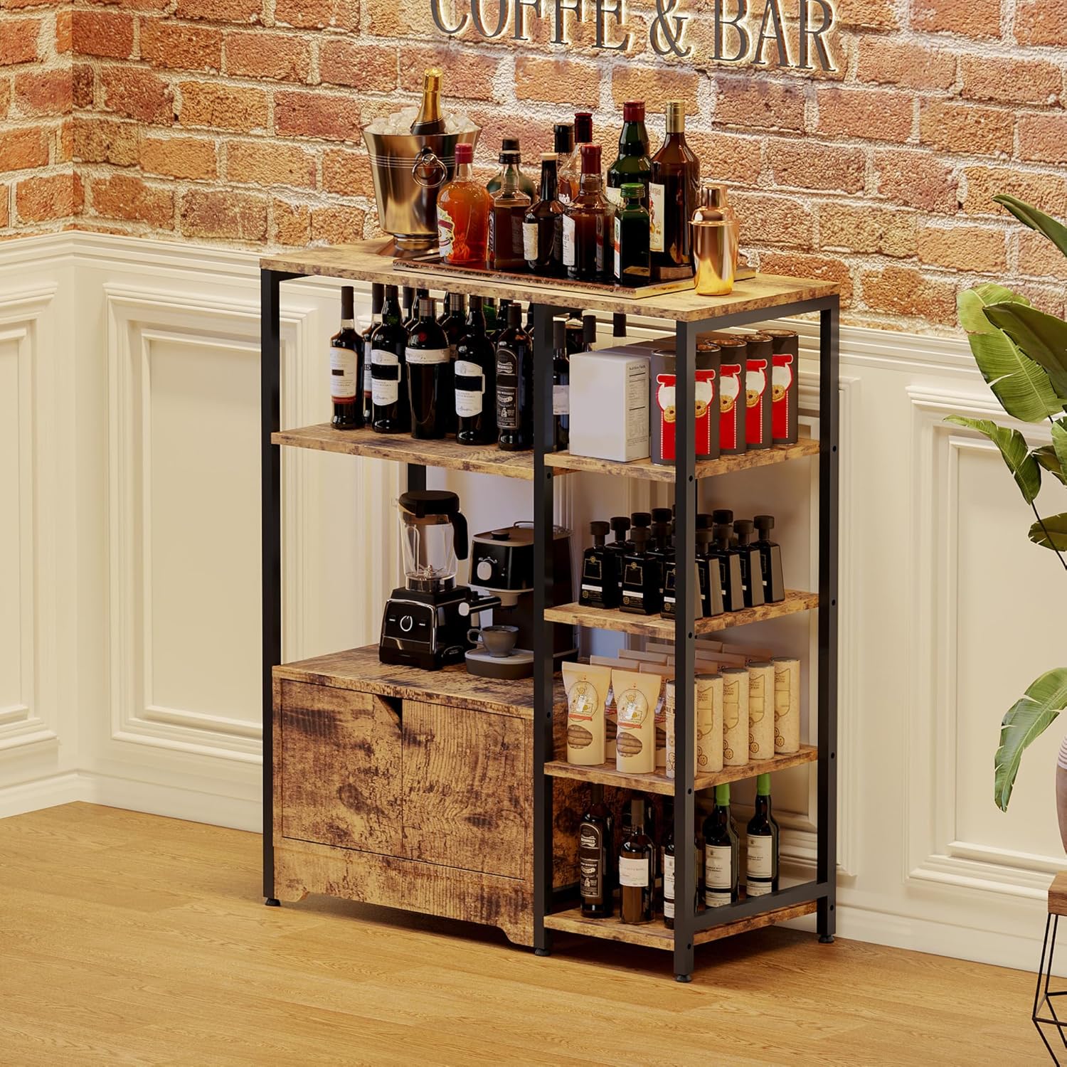 Aoile Industrial 32 Inch Storage Rack and Shelving Unit Particle Board ...