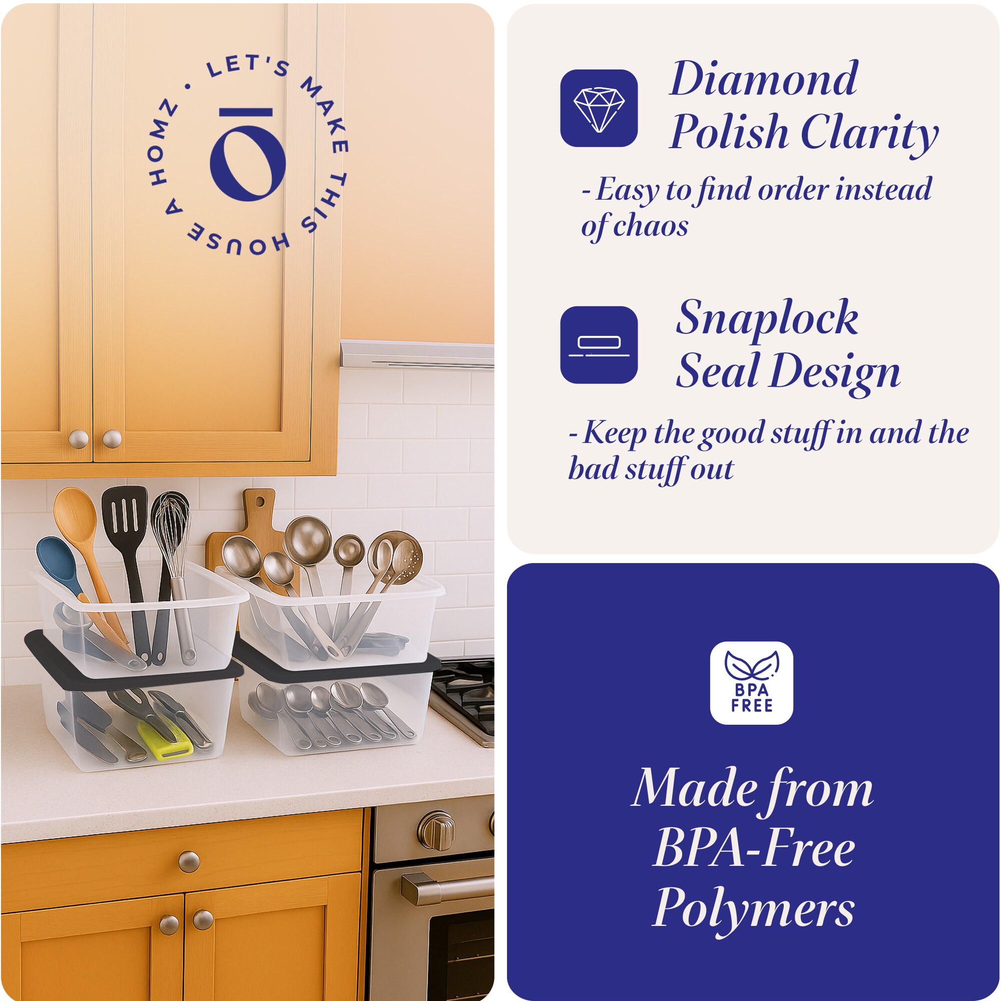 Homz Products 323724 Plastic-Storage-Totes - View #3