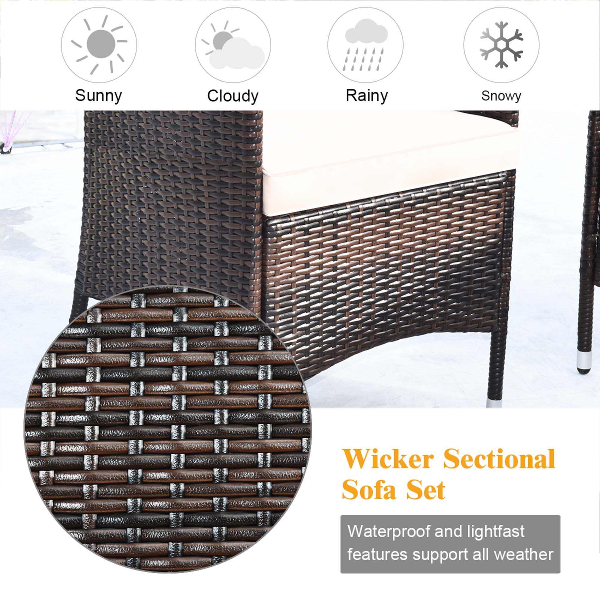 Costway HW67772BR Patio-Conversation-Sets - View #8