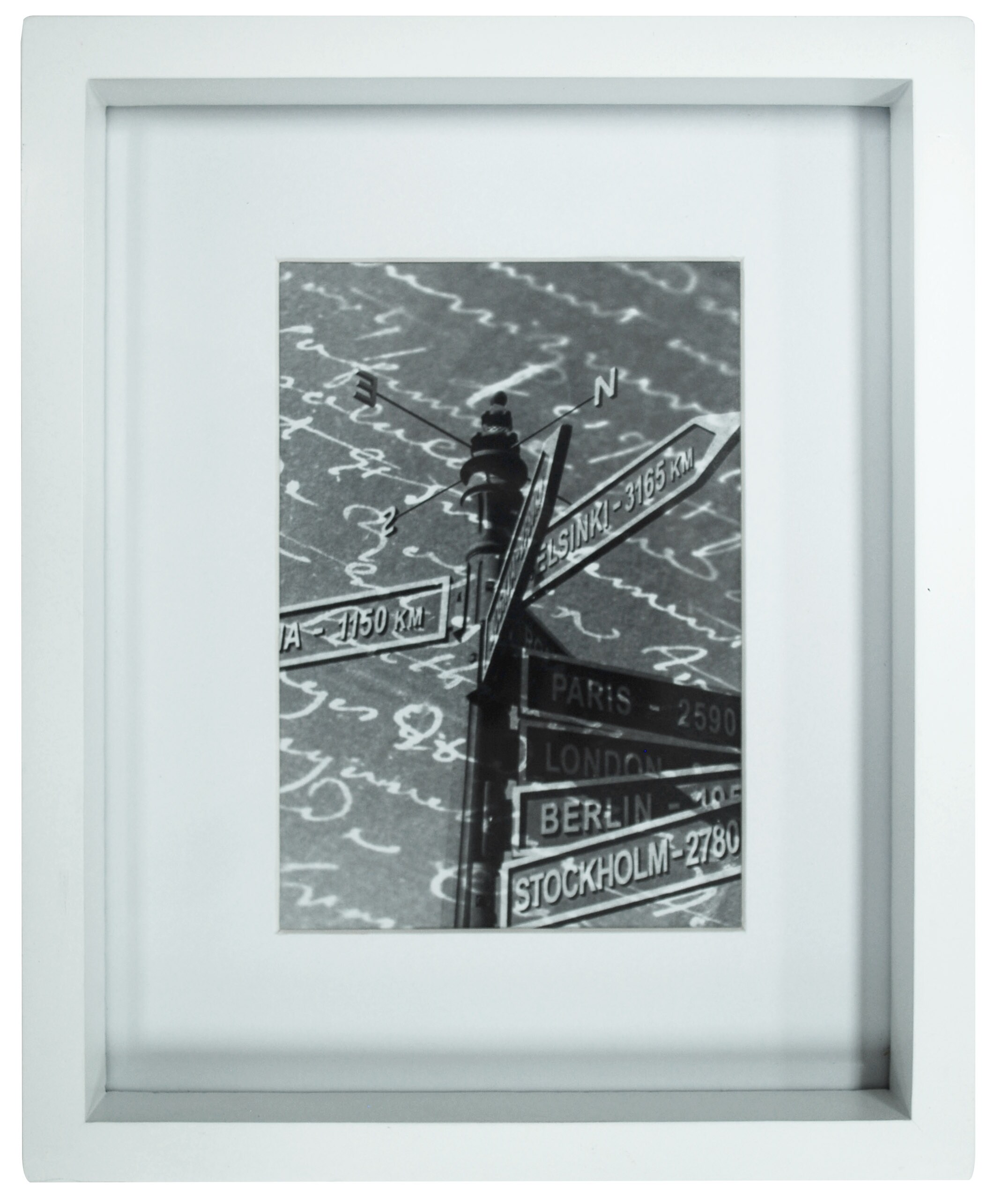  49963 White Wood Shadow Box Frame (8-in x 10-in)