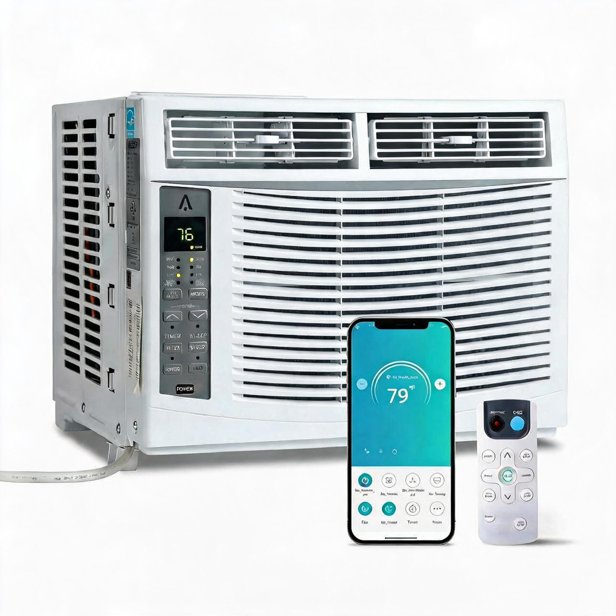 0 6 BTU Window Air Conditioner WiFi Enabled Cools Up to 25 Sq Ft 115V ...